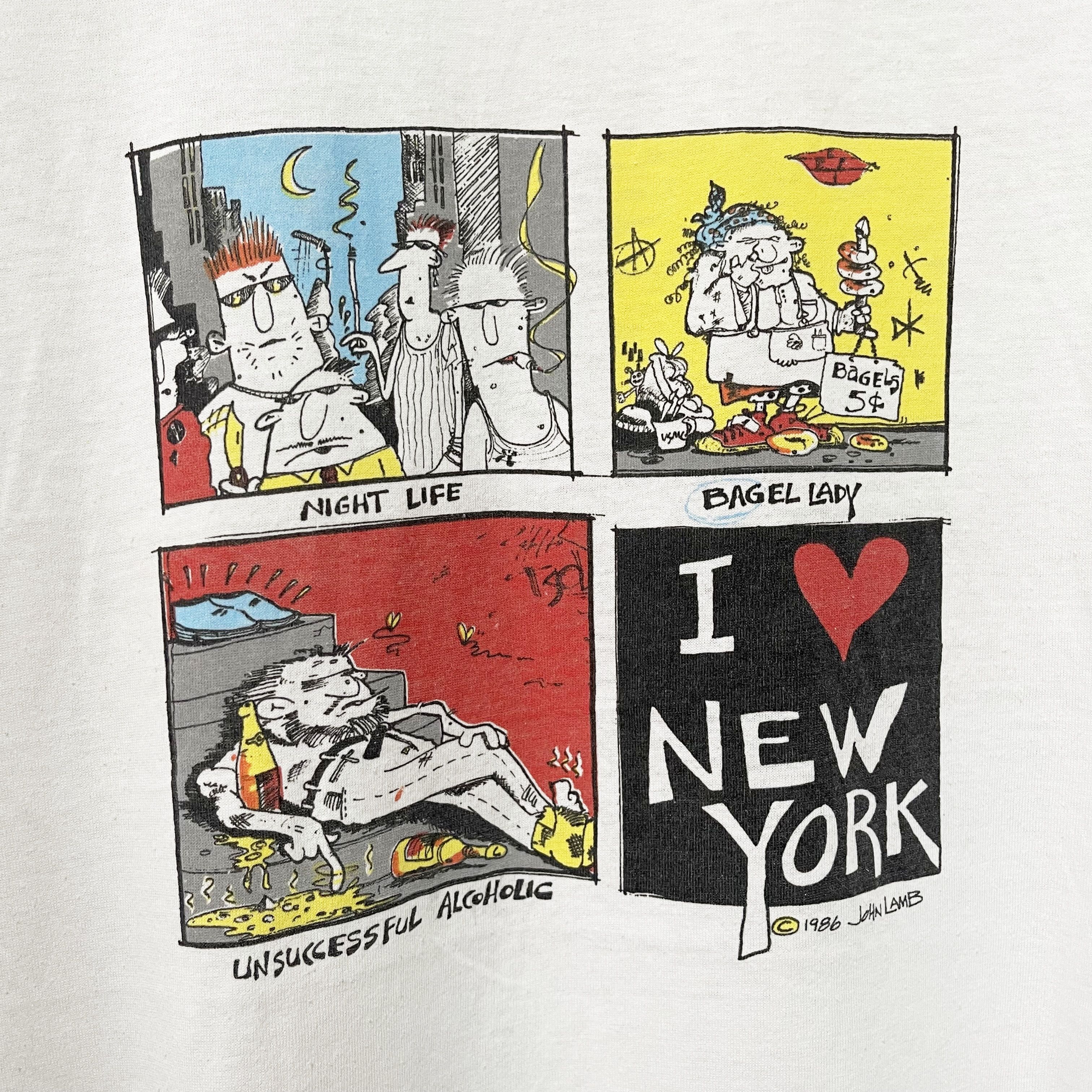 Vintage Vintage 1986 John Lamb T-Shirt Size US L / EU 52-54 / 3 - 2 Thumbnail
