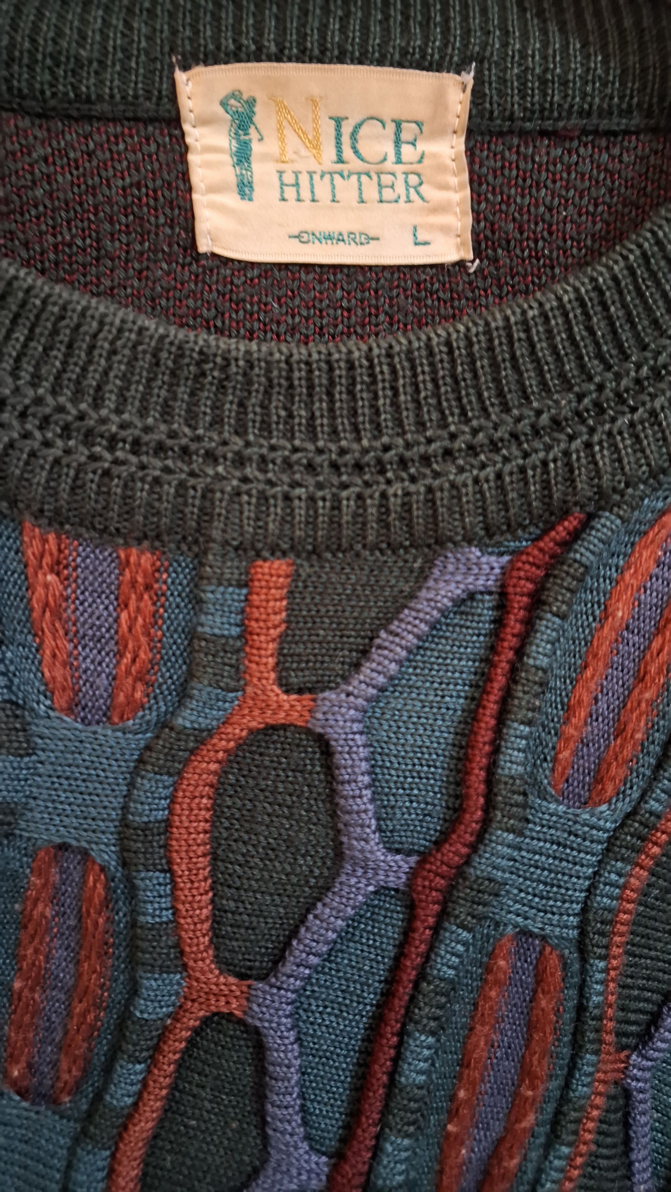 Japanese Brand Vintage nice hitter 3D cable knitwear sweater Size US L / EU 52-54 / 3 - 2 Thumbnail