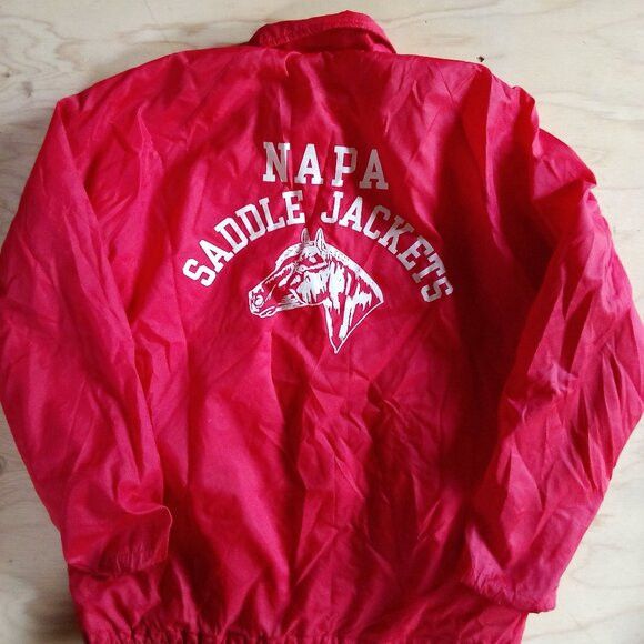 Vintage Champion Napa Saddle Jackets Snap Windbreaker Jacket