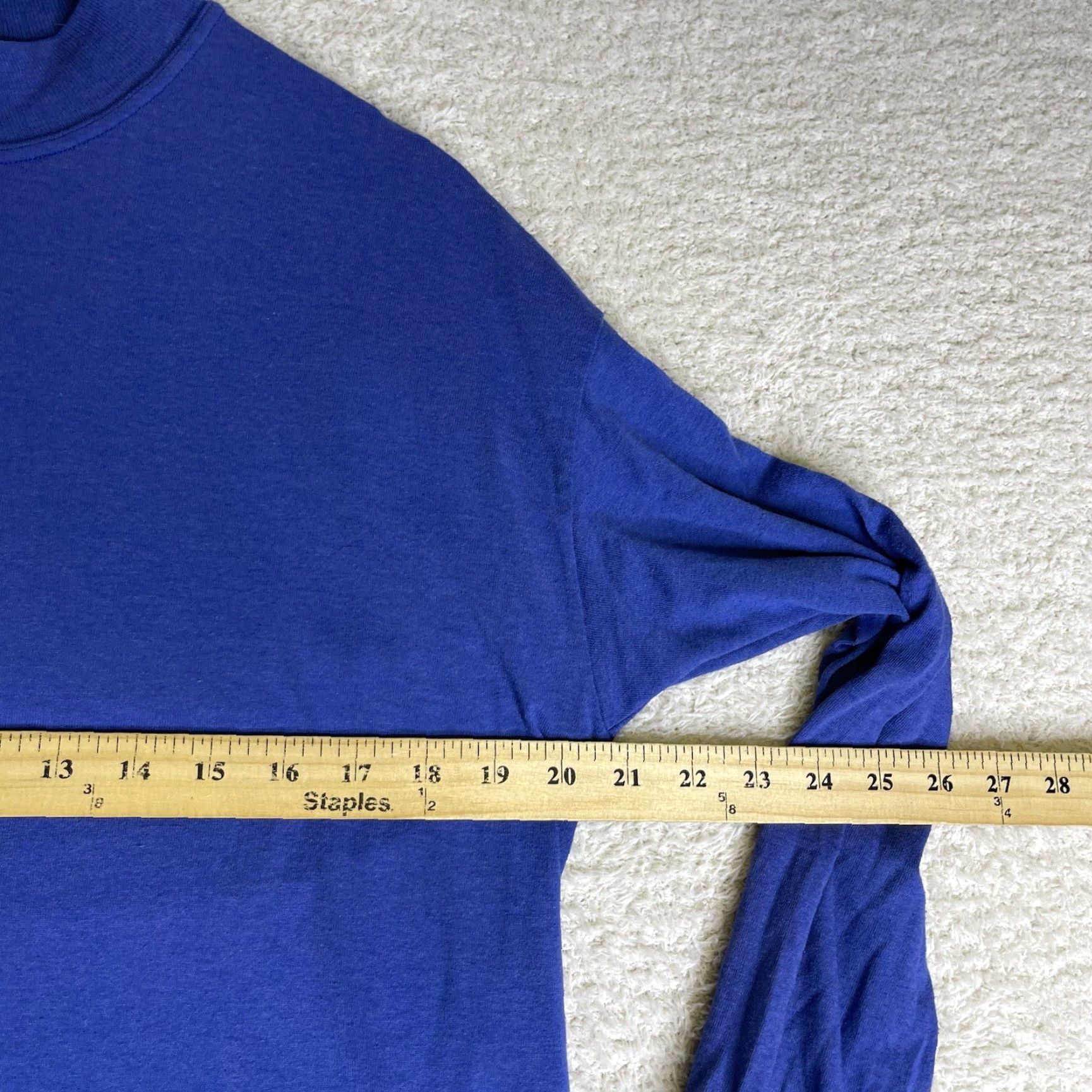 Vintage VINTAGE Duke T-Shirt Adult Large Blue Long Sleeve Mock Neck 90s USA Made Mens Retro 80s 90s T-Shirt Size US L / EU 52-54 / 3 - 6 Thumbnail