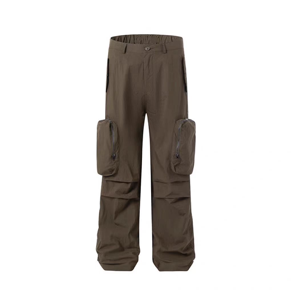Jean Brown Workwear Pocket Wide-Leg Pants Size US 34 / EU 50 - 3 Thumbnail