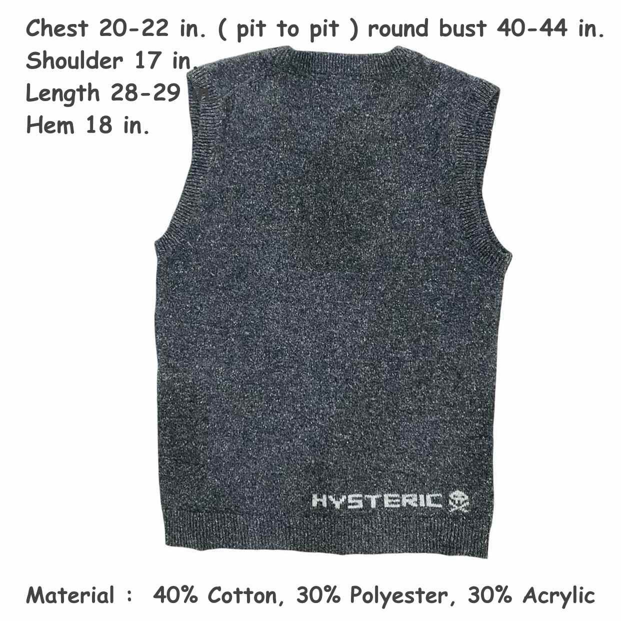 Hysteric Glamour Hysteric Glamour Men V-Neck Knit Top Size US M / EU 48-50 / 2 - 10 Thumbnail