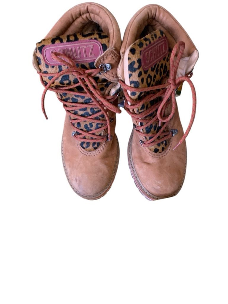 SCHUTZ Schutz Boots Size 41 Tan Leopard Print Size US 11 / IT 41 - 2 Thumbnail
