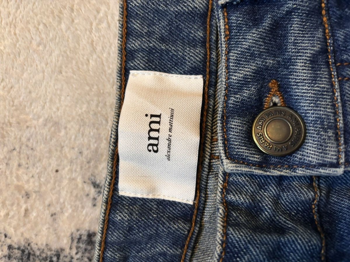 AMI AMI PARIS Blue Frayed Denim Shorts Size US 29 - 3 Thumbnail
