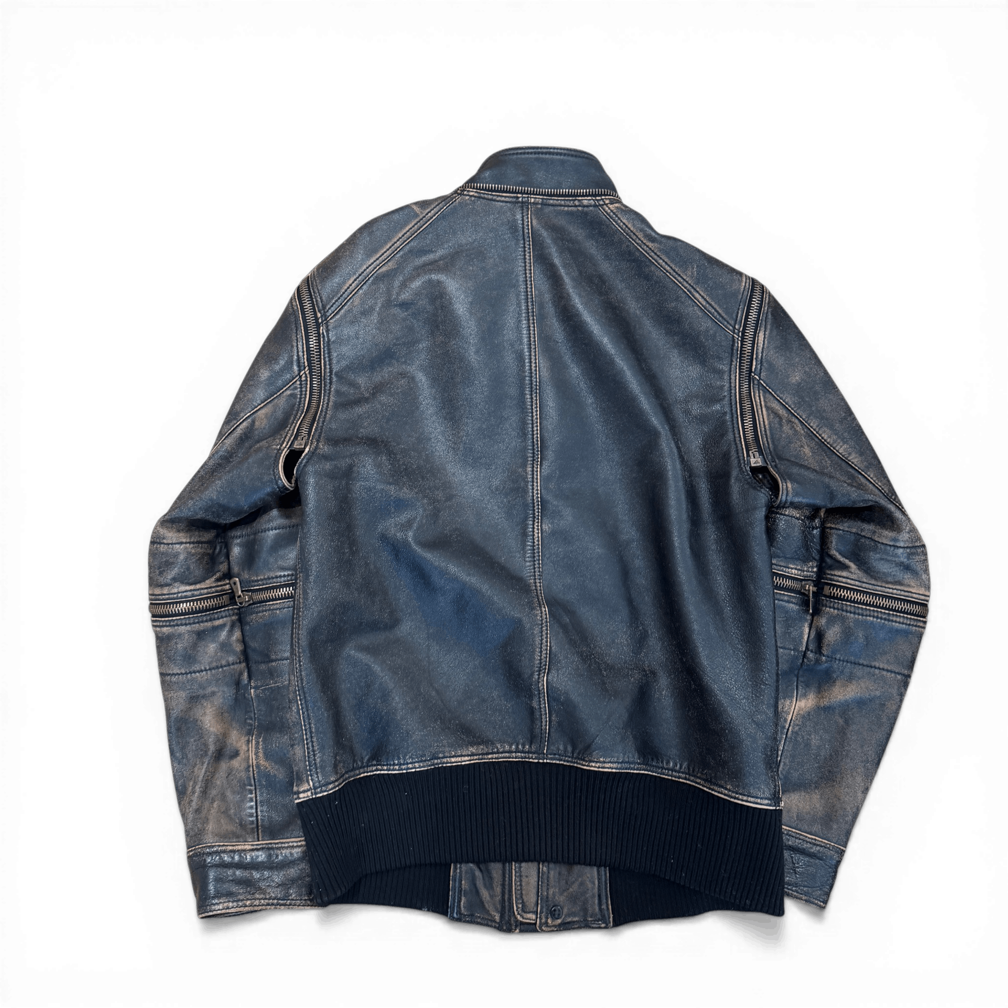 Dolce & Gabbana AW03 Distressed Multi Zip Leather Jacket Size US M / EU 48-50 / 2 - 2 Thumbnail