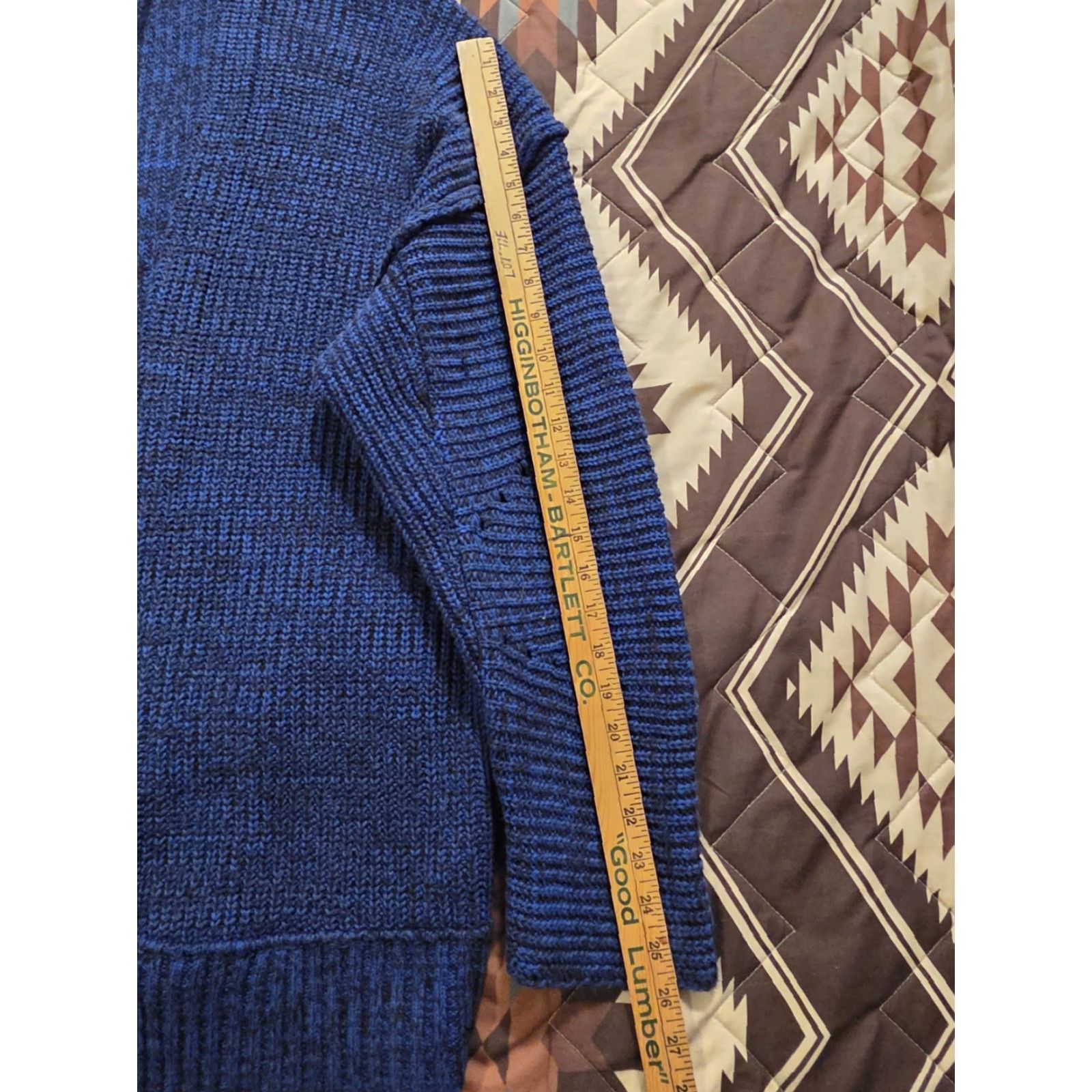 Free People Free People Cardigan Sweater Women's L Blue Oversized Knit Open Heavyweight Bohemian Fashion 90s Not Applicable? Size L / US 10 / IT 46 - 6 Thumbnail