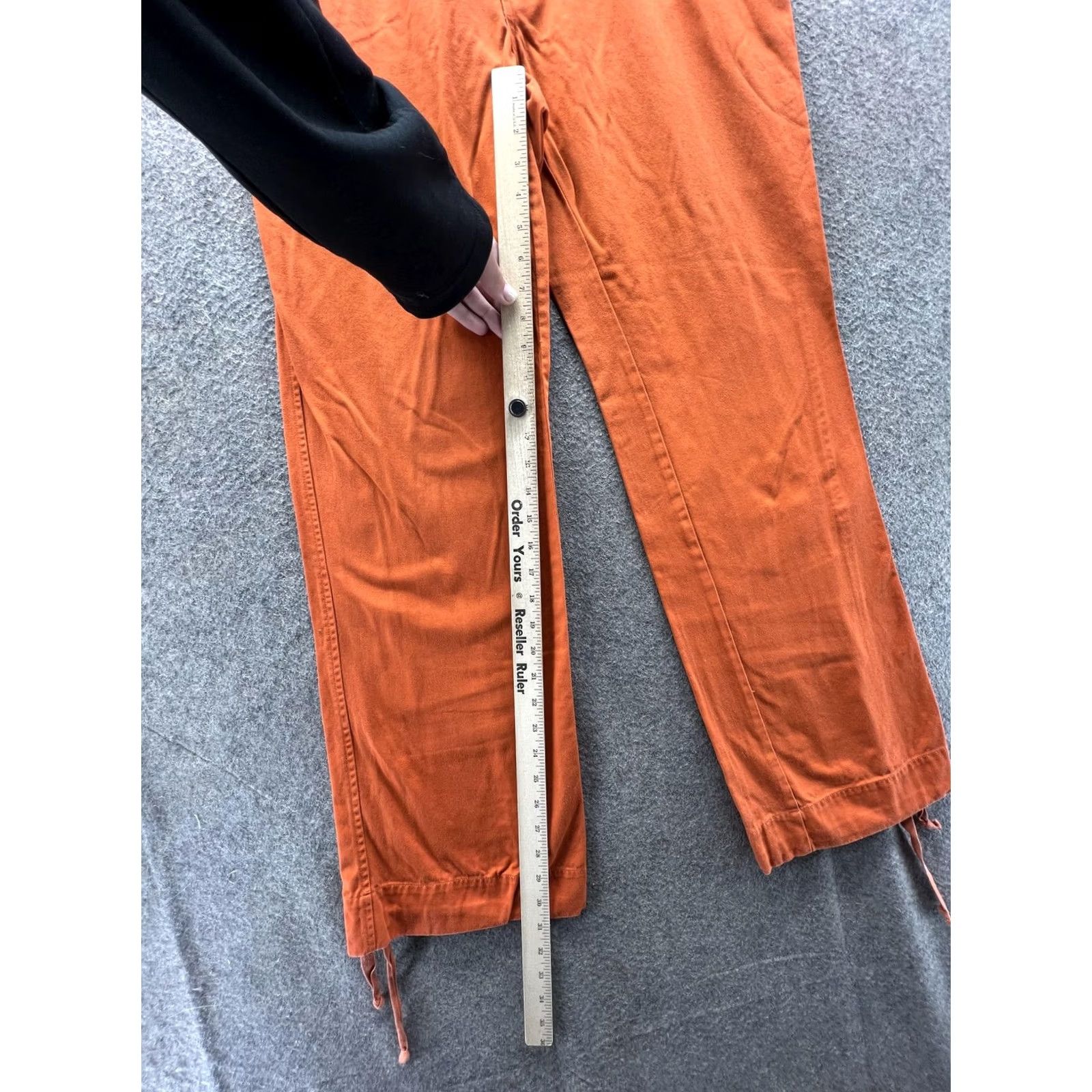 Vintage VINTAGE Basic Asphalt Pants Juniors 13 Orange Chino Twill Drawstring Relaxed Casual Size 34" / US 12 / IT 48 - 4 Thumbnail