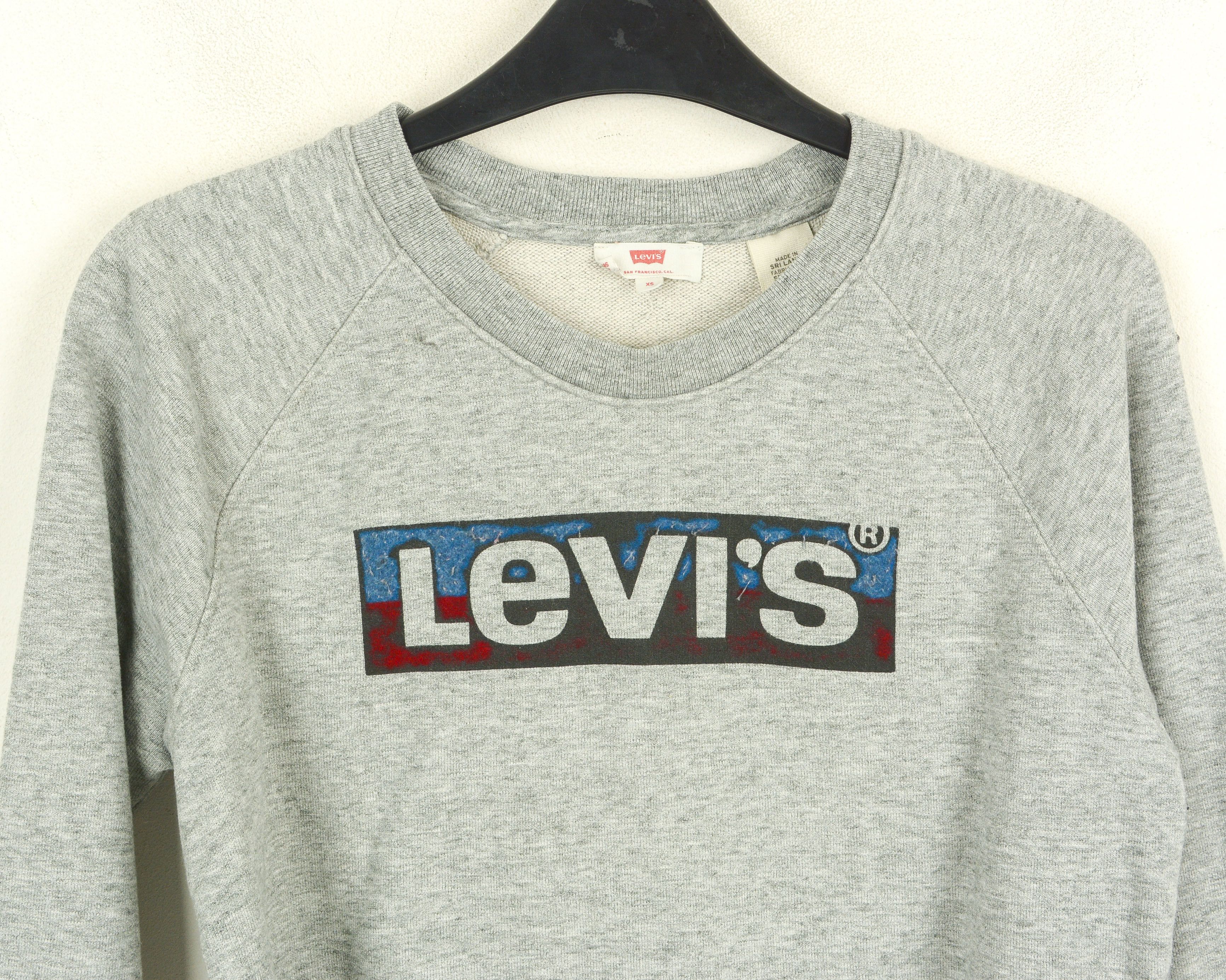 Levi's XS Jumper Pullover Womens Sweatshirt Logo Print Sweater Size XS / US 0-2 / IT 36-38 - 2 Thumbnail