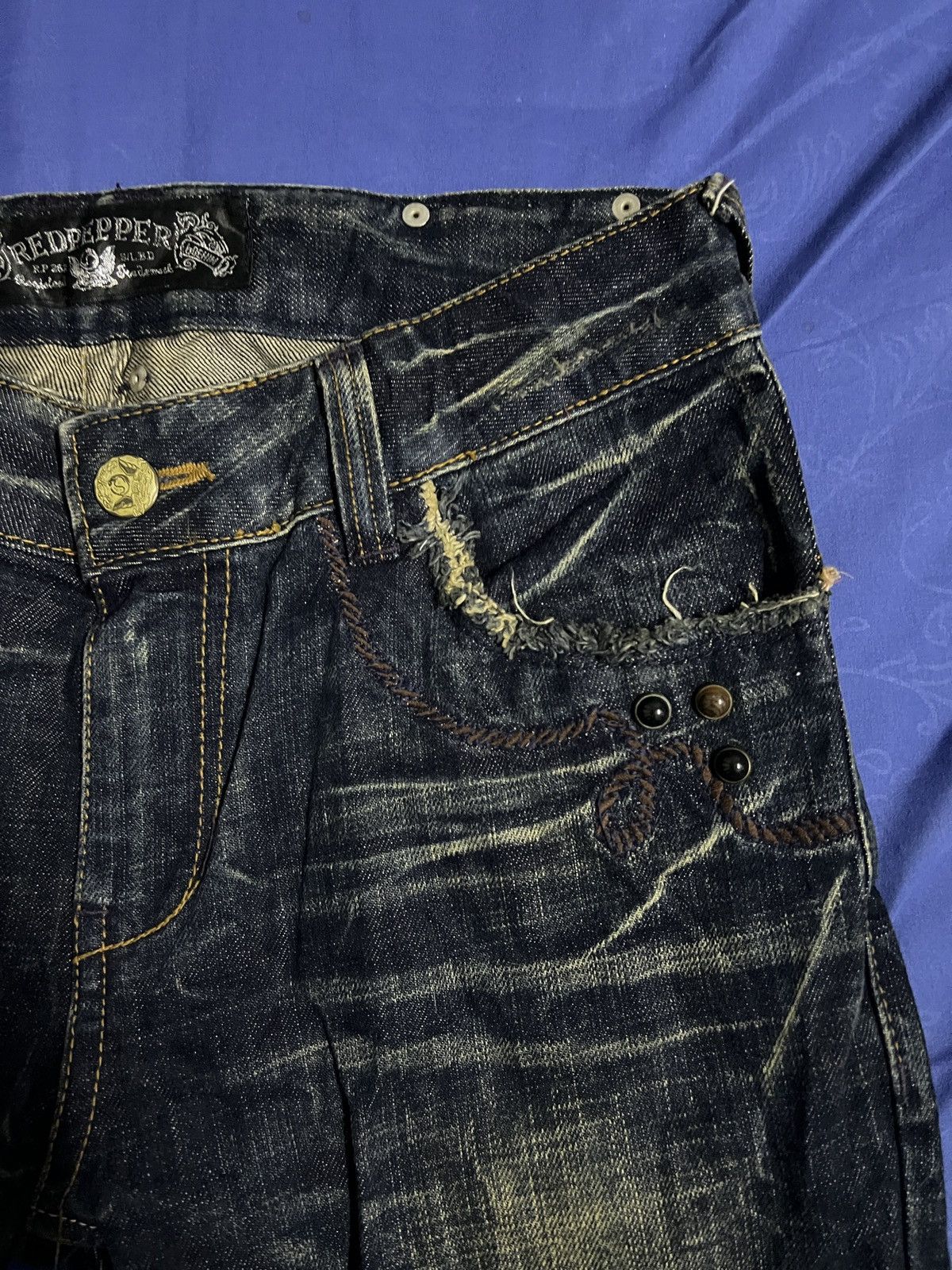 Designer × Japanese Brand REDPEPPER FLARED JEANS JAPANESE BRAND DENIM Size US 34 / EU 50 - 13 Thumbnail