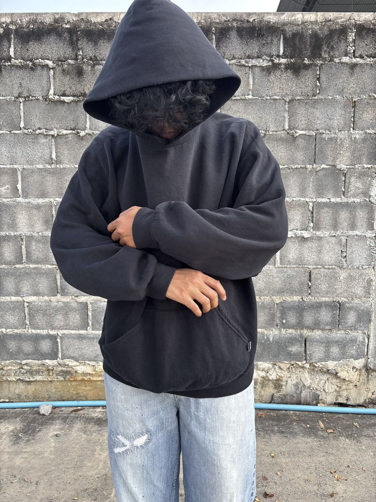 Russell Athletic Vintage Faded Russell Athletic Hoodie Blank (2XL) Size US XXL / EU 58 / 5 - 2 Thumbnail