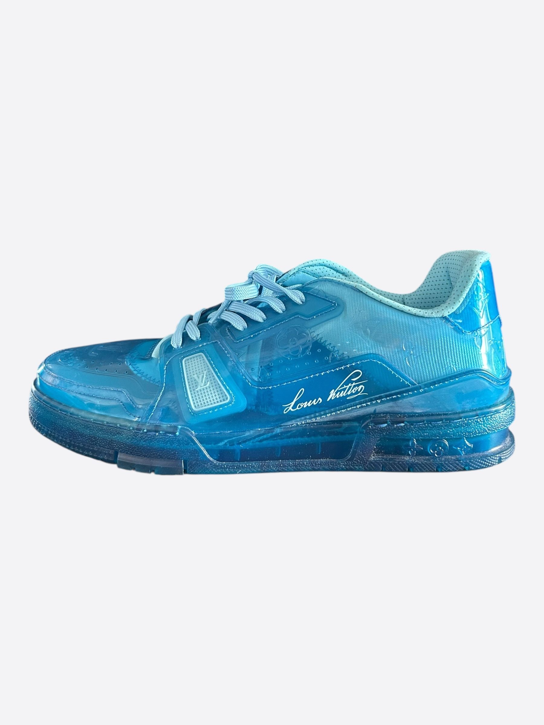 Louis Vuitton Louis Vuitton Blue Transparent Trainers Size US 10.5 / EU 43-44 - 3 Thumbnail