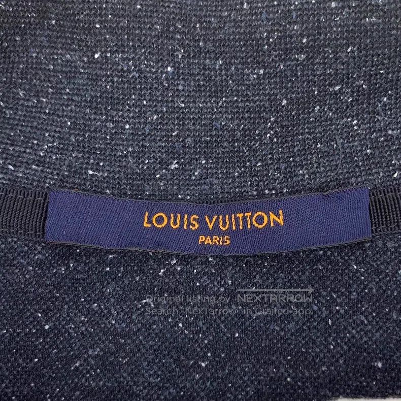 Louis Vuitton Louis Vuitton Dark blue full print cotton crewneck short s Size US XL / EU 56 / 4 - 5 Thumbnail