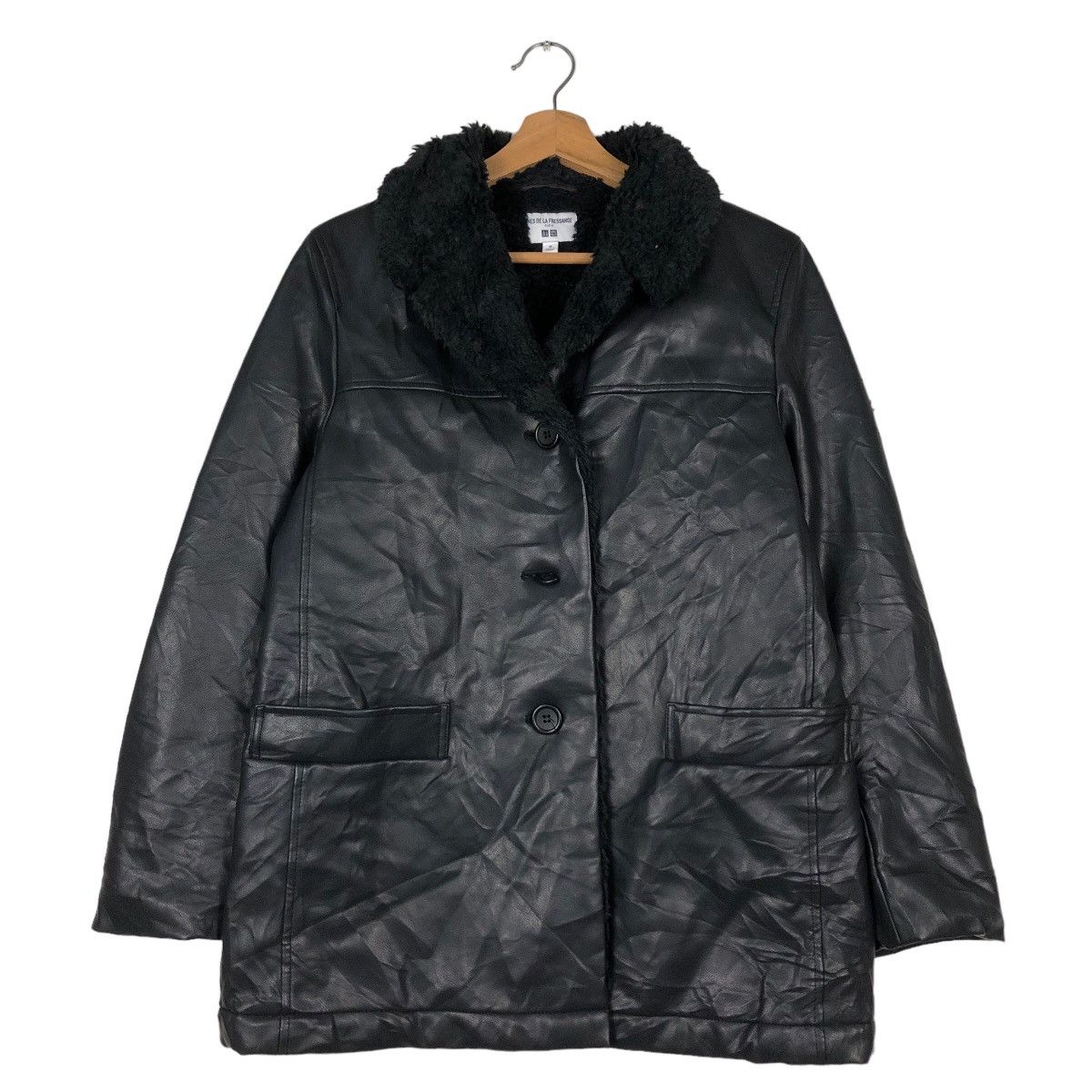 Japanese Brand 🔥Vtg Leather Jacket Biker Shearling Ines De La Fressange Size US M / EU 48-50 / 2 - 1 Thumbnail
