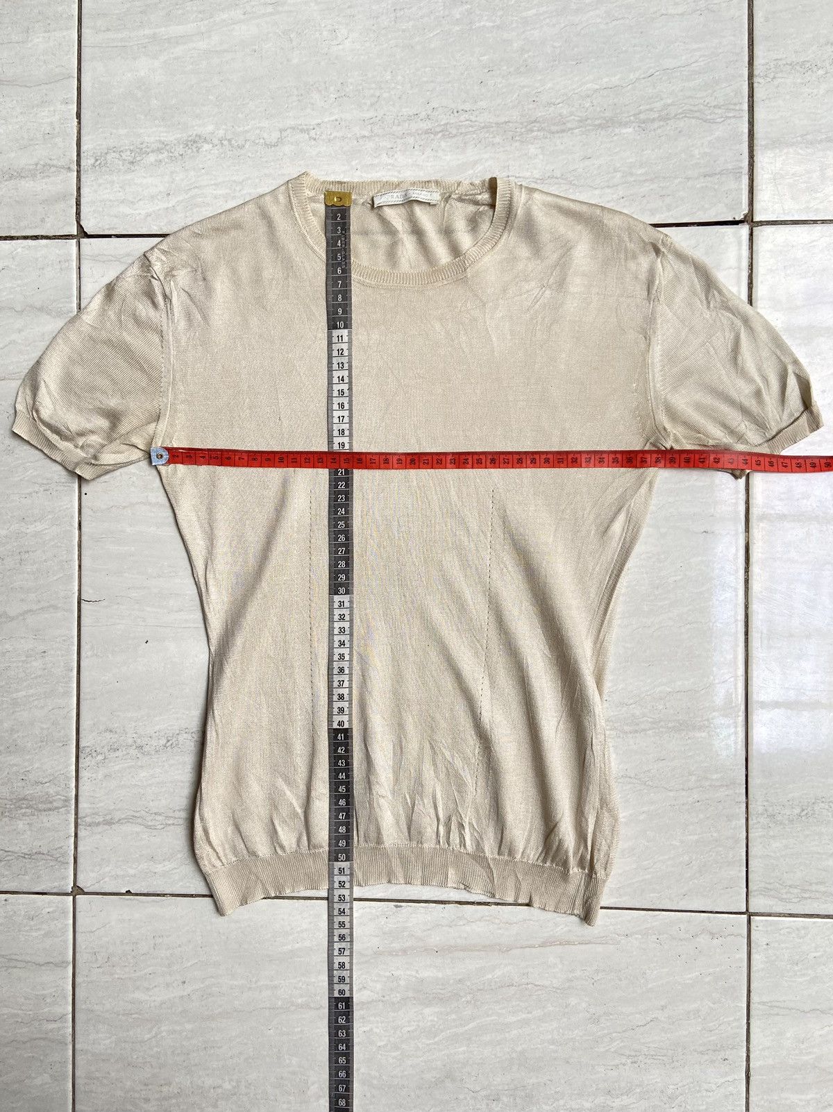 Prada PRADA Milano Cream T-shirt Size XS / US 0-2 / IT 36-38 - 2 Thumbnail