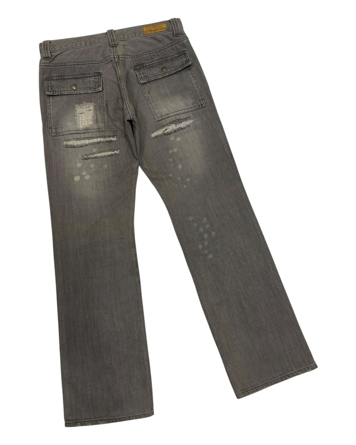 Boycott Rare Japanese Boycott Patchwork Loose Mud Wash Denim Jeans Size US 33 - 8 Thumbnail