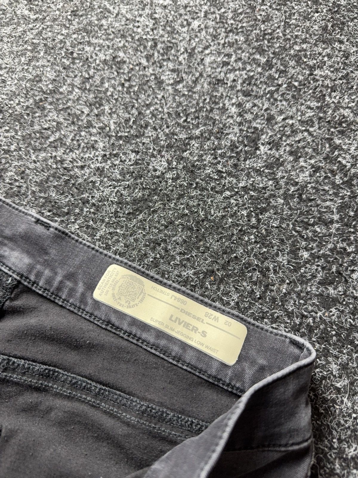 Diesel 00s Diesel LIVER-S Super Slim Grey Faded Denim Skinny Fit Size 28" / US 6 / IT 42 - 9 Thumbnail