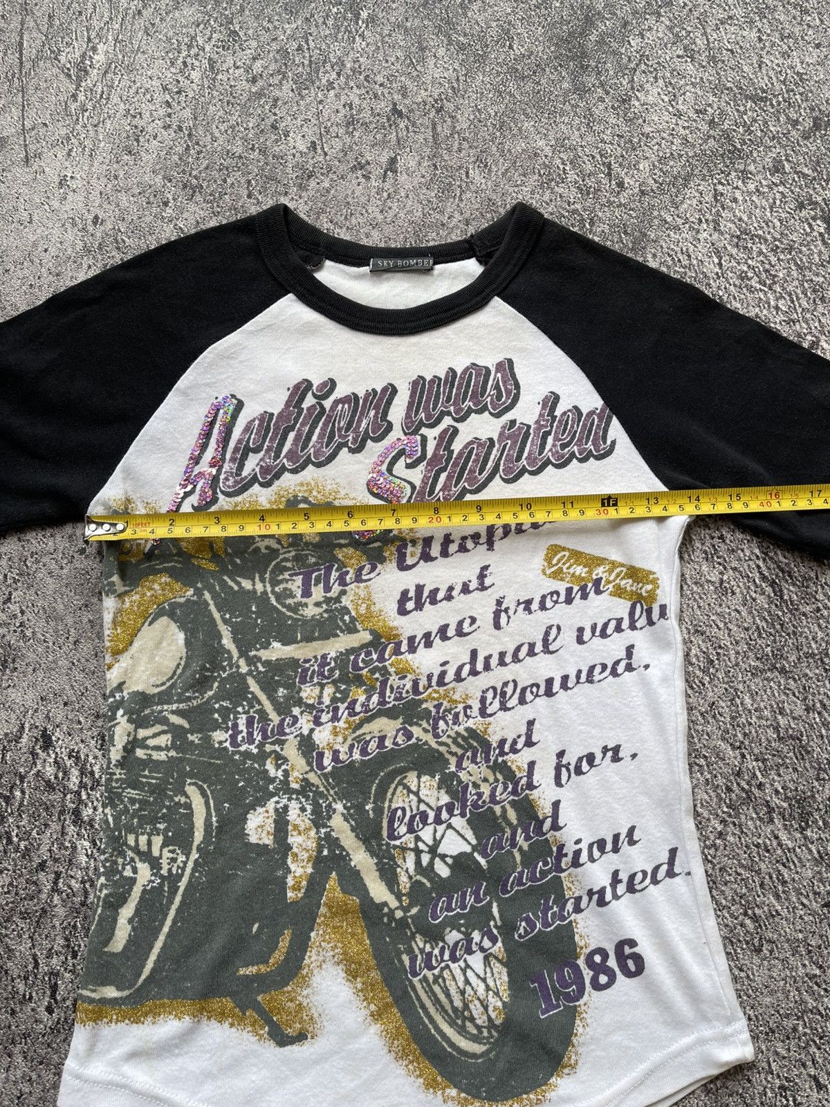 Japanese Brand Y2K Sky Bomber poem tshirt Size S / US 4 / IT 40 - 6 Thumbnail