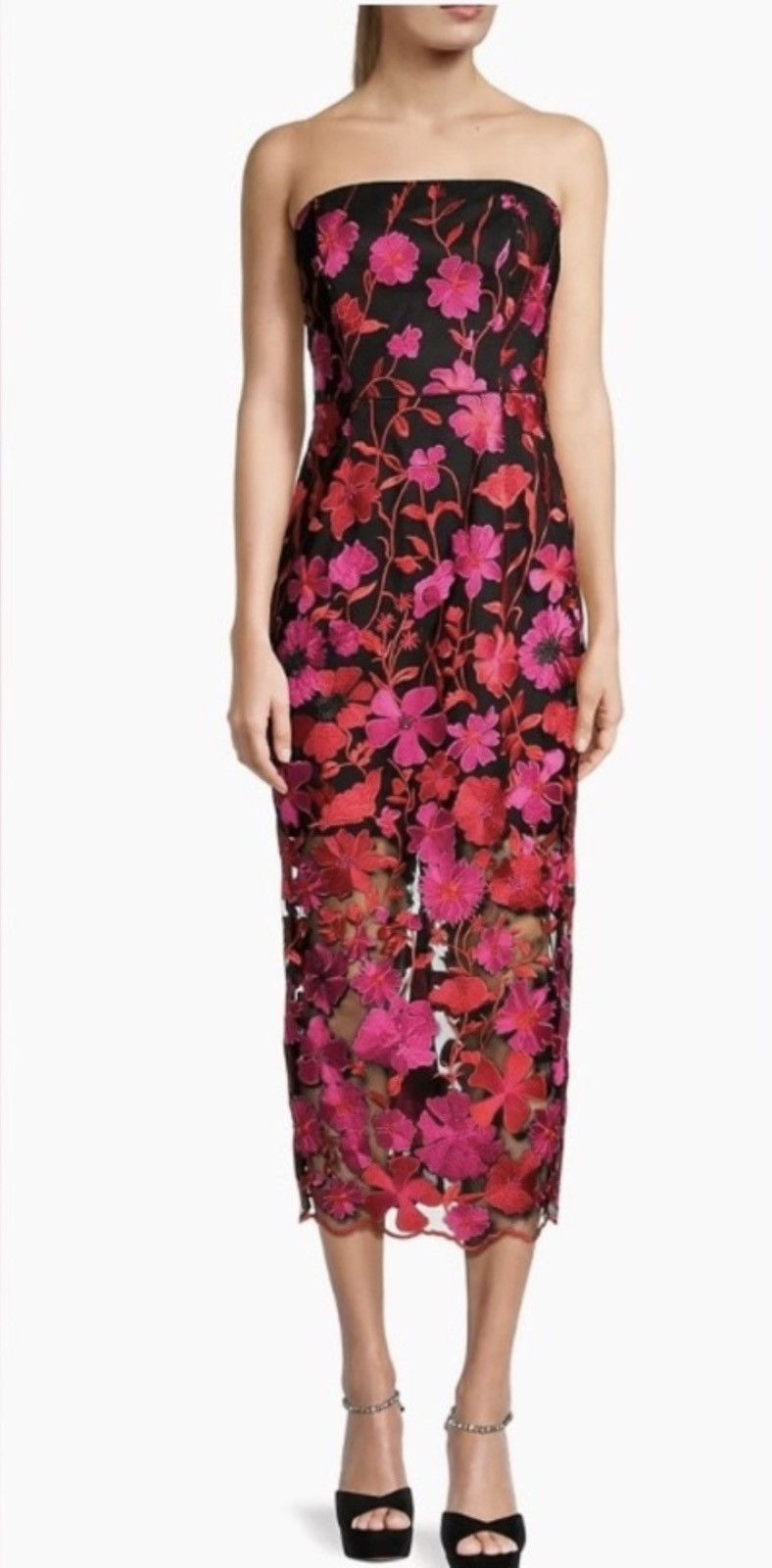 MILLY Milly Floral-Embroidered Midi Dress size 2 Size XS / US 0-2 / IT 36-38 - 7 Thumbnail