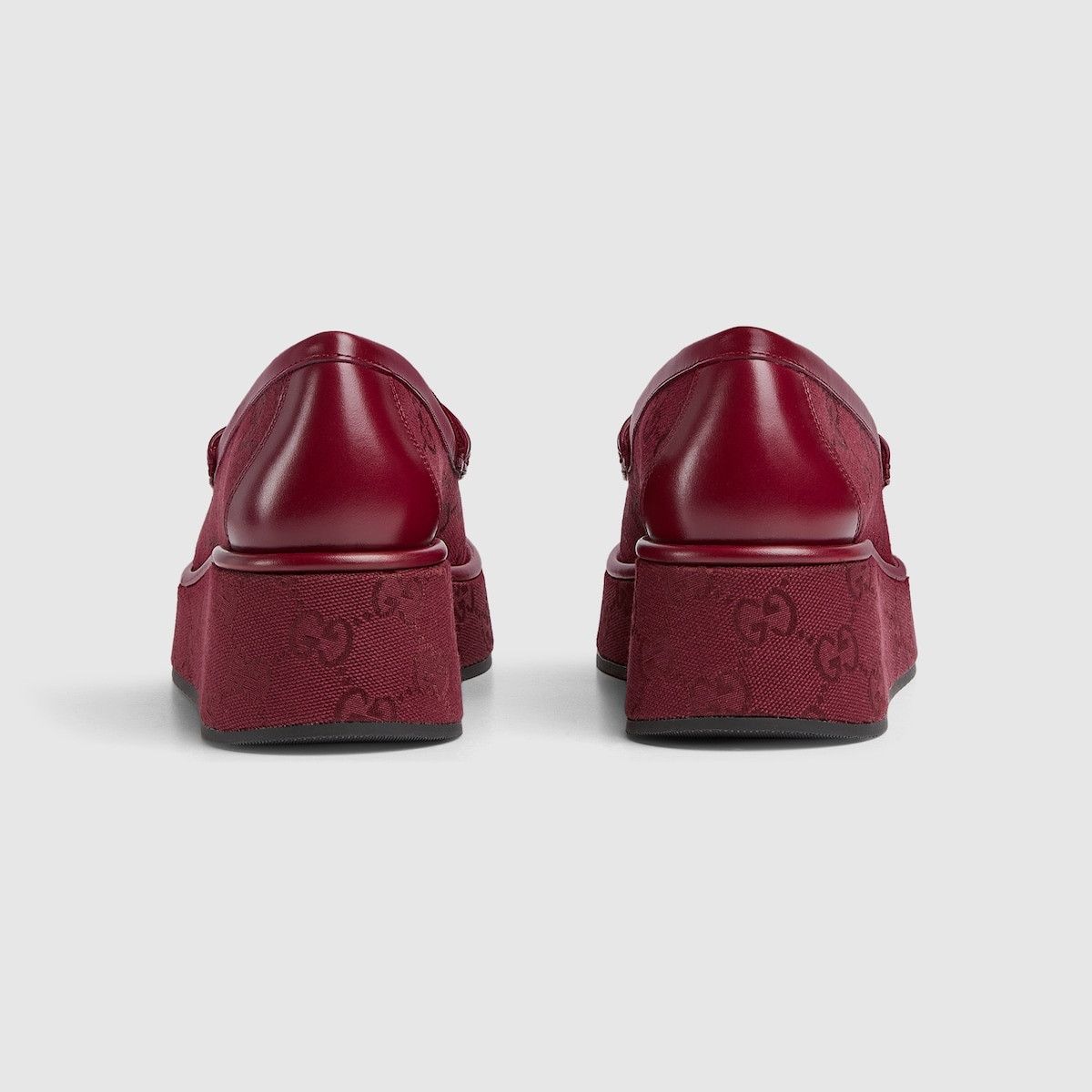 Gucci oc11z1025 Horsebit Wedge Loafers in Rosso Ancora Red Size US 12 / IT 42 - 3 Thumbnail