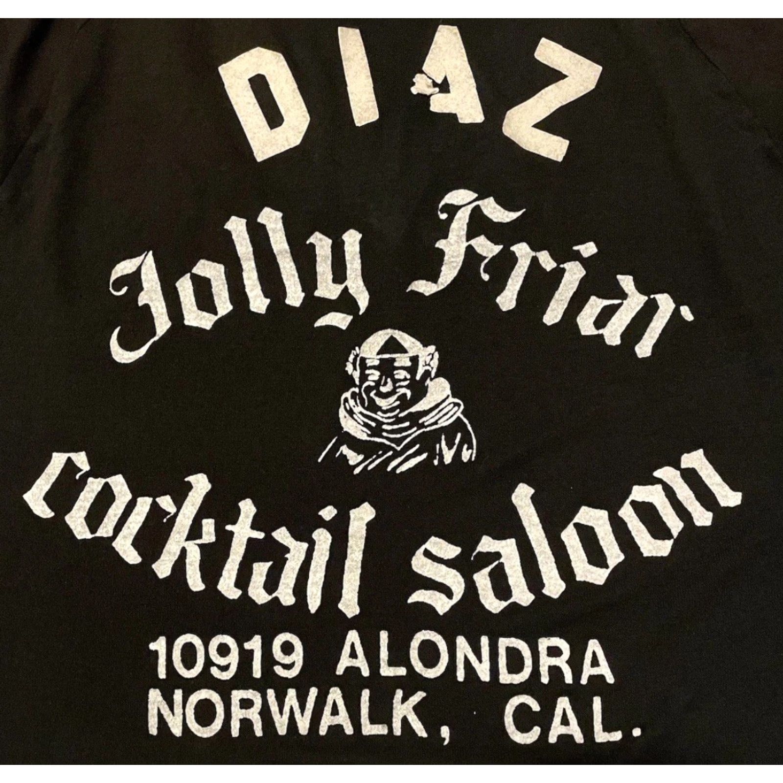 Vintage VINTAGE Jolly Friar Cocktail Saloon Norwalk California Striped Jersey Shirt L Men Black 70s 90s Grunge Bar Rock Punk Retro USA T-Shirt Size US L / EU 52-54 / 3 - 3 Thumbnail