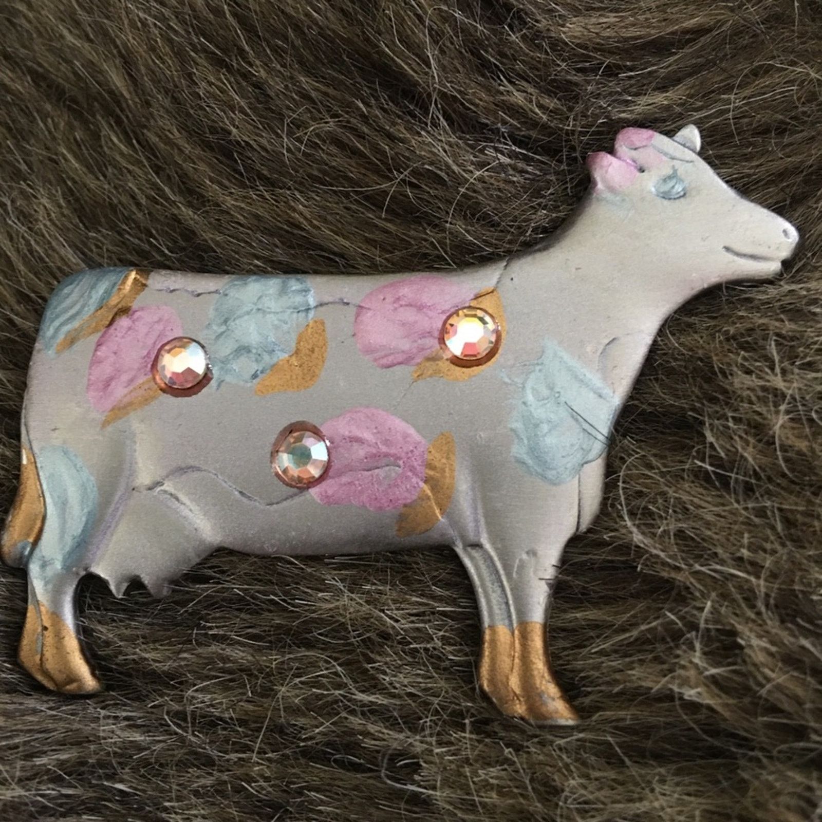 Vintage Vintage 80s Mystique Bessie the cow brooch pin Size ONE SIZE - 1 Thumbnail