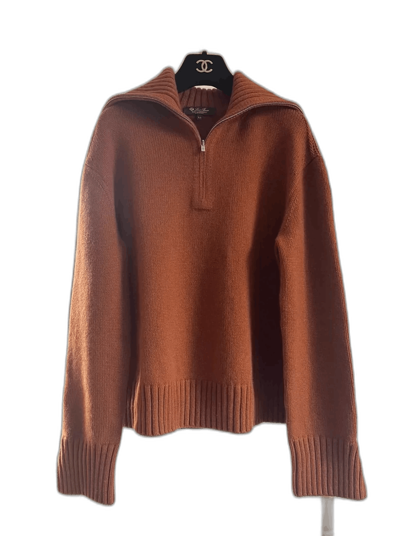 Loro Piana Loro Piana Classic Cashmere Zip Sweater - dmc Size M / US 6-8 / IT 42-44 - 1 Thumbnail