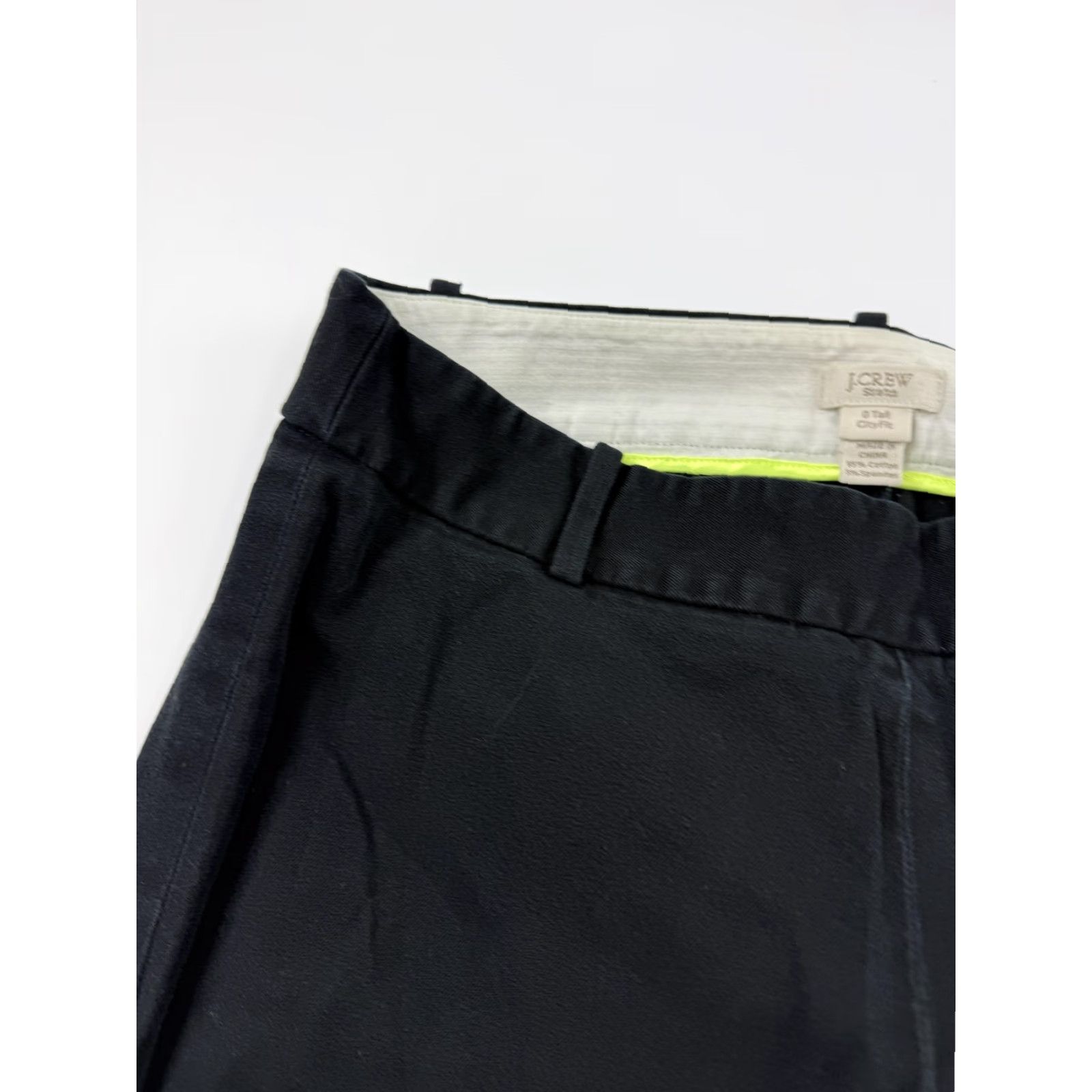 J.Crew J.Crew Pants Womens 0 Tall Black City Fit Chino Straight Leg Stretch Casual Size 25" / US 0 / IT 36 - 3 Thumbnail