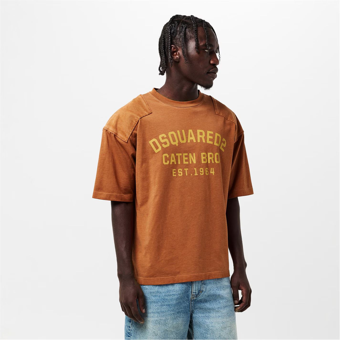 Dsquared2 o1g2r1mq0426 Caten Oversized T-Shirt in Rust Size US L / EU 52-54 / 3 - 3 Thumbnail