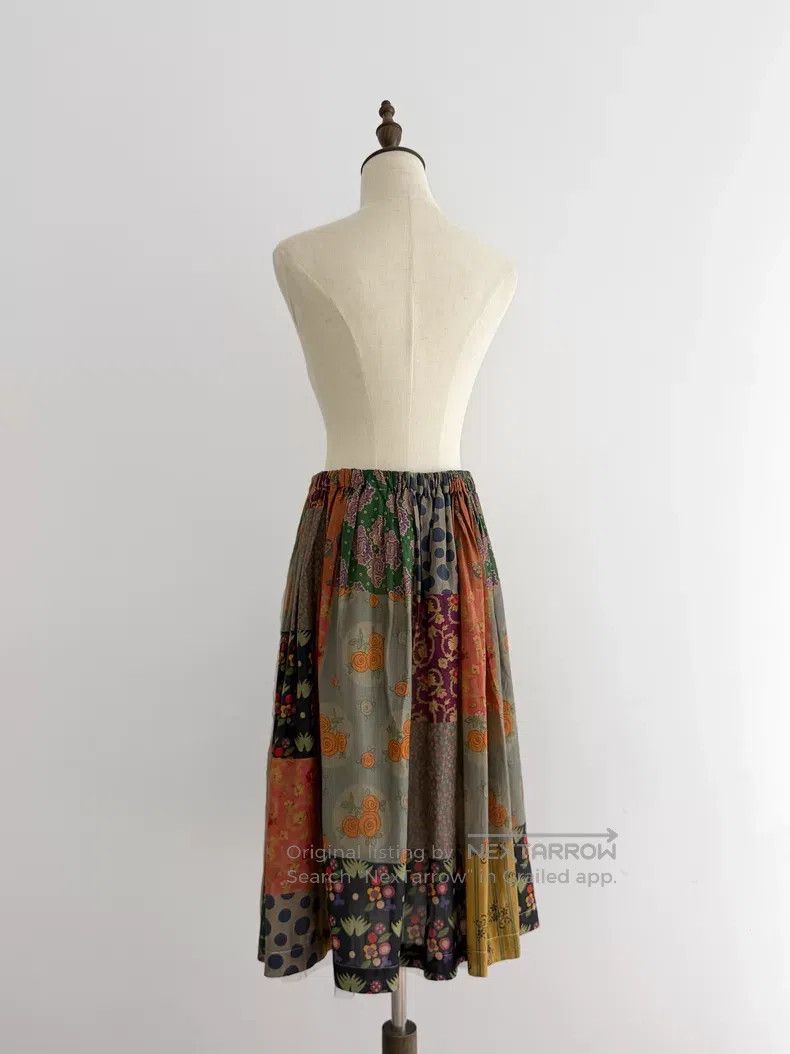 Comme des Garcons Comme Des Garcons size F Patchwork Printed Tulle Skirt Size 23" - 9 Thumbnail