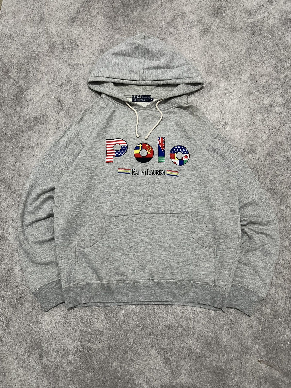 Polo Ralph Lauren Vintage Ralph Lauren Countries Flag Hoodie Size US L / EU 52-54 / 3 - 1 Thumbnail