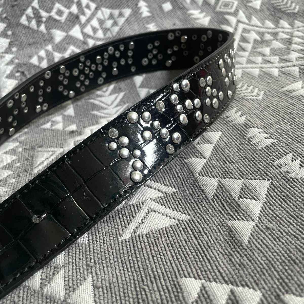 If Six Was Nine Vintage Y2k studded rhinestones buckle belts kapital style Size ONE SIZE - 3 Thumbnail