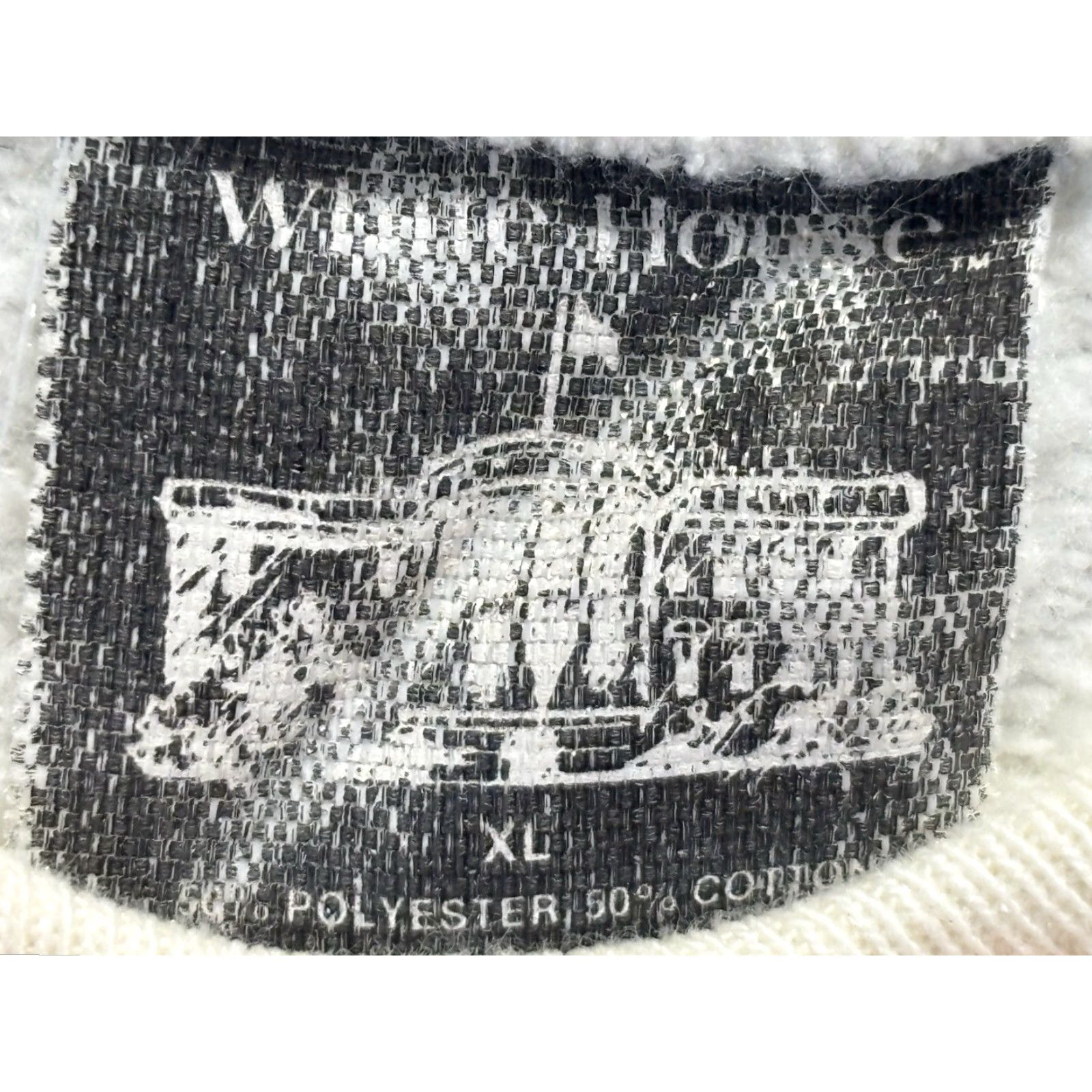 Vintage VINTAGE The White House 80s Sweatshirt XL White Graphic Print Pullover Mens Size US XL / EU 56 / 4 - 5 Thumbnail