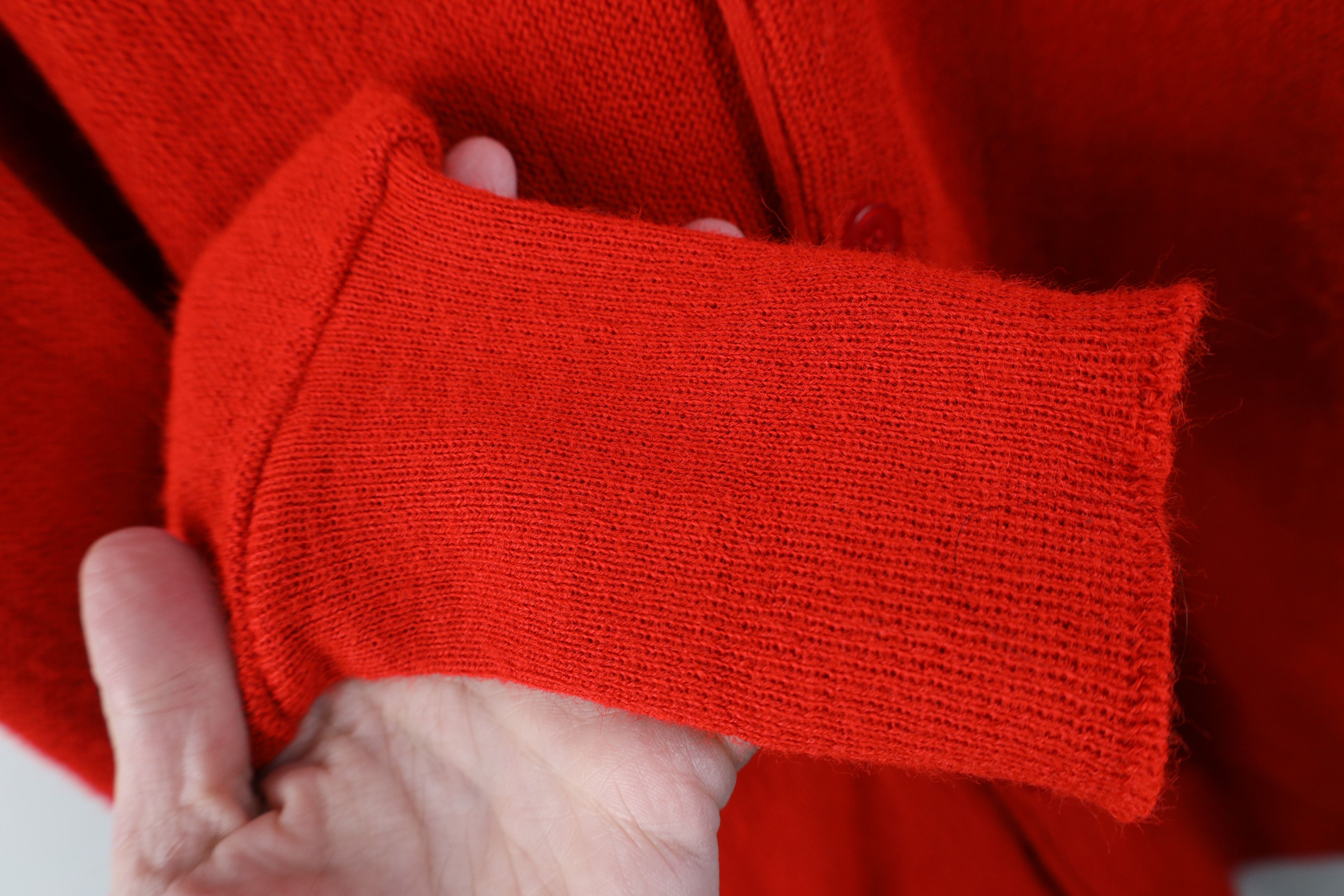 Vintage Vintage 70s Streetwear Kurt Cobain Cardigan Sweater Red USA Size US XL / EU 56 / 4 - 6 Thumbnail