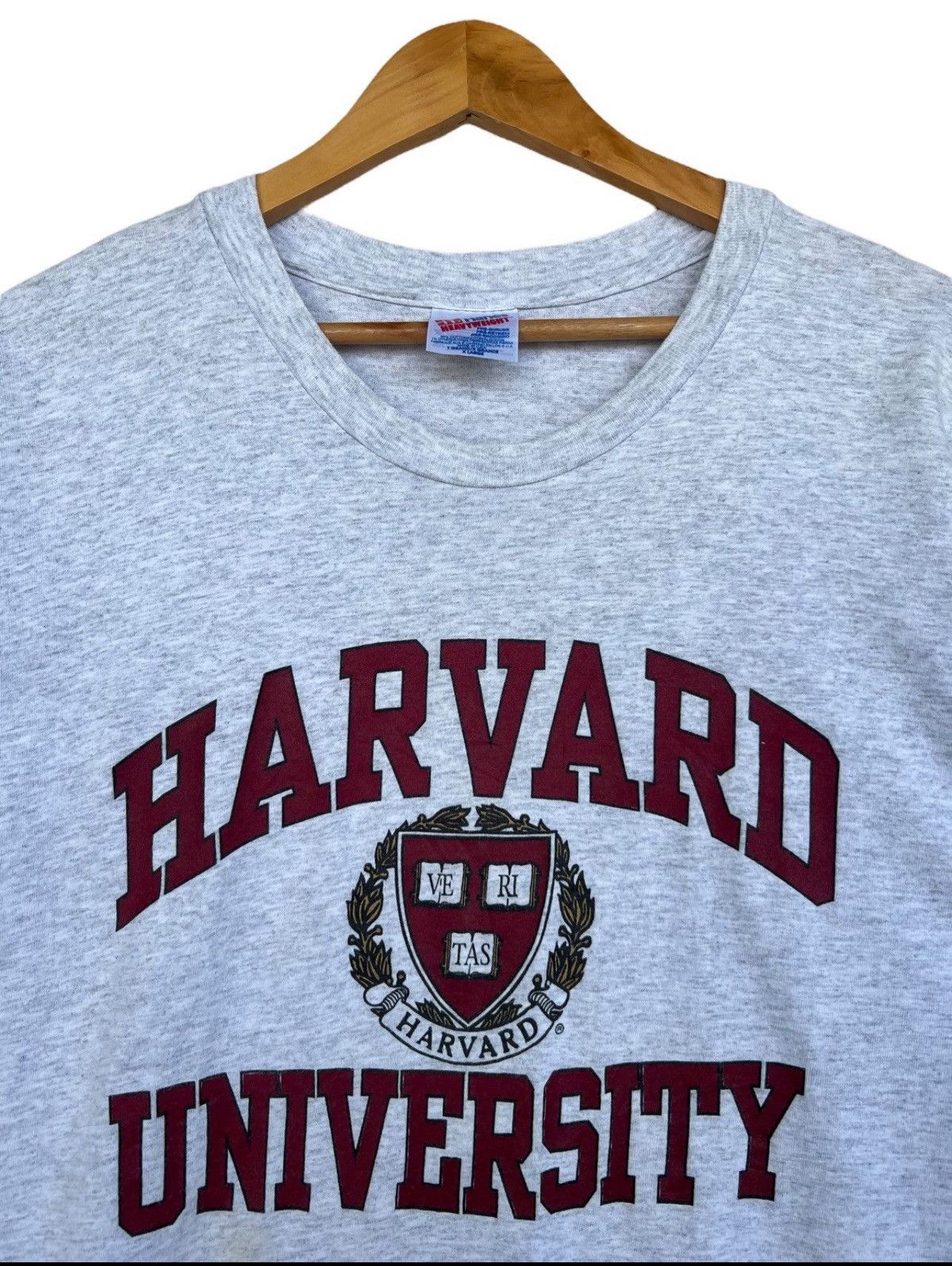 Vintage Vintage 90s Harvard University Spellout Big Logo Tee Size US XL / EU 56 / 4 - 2 Thumbnail