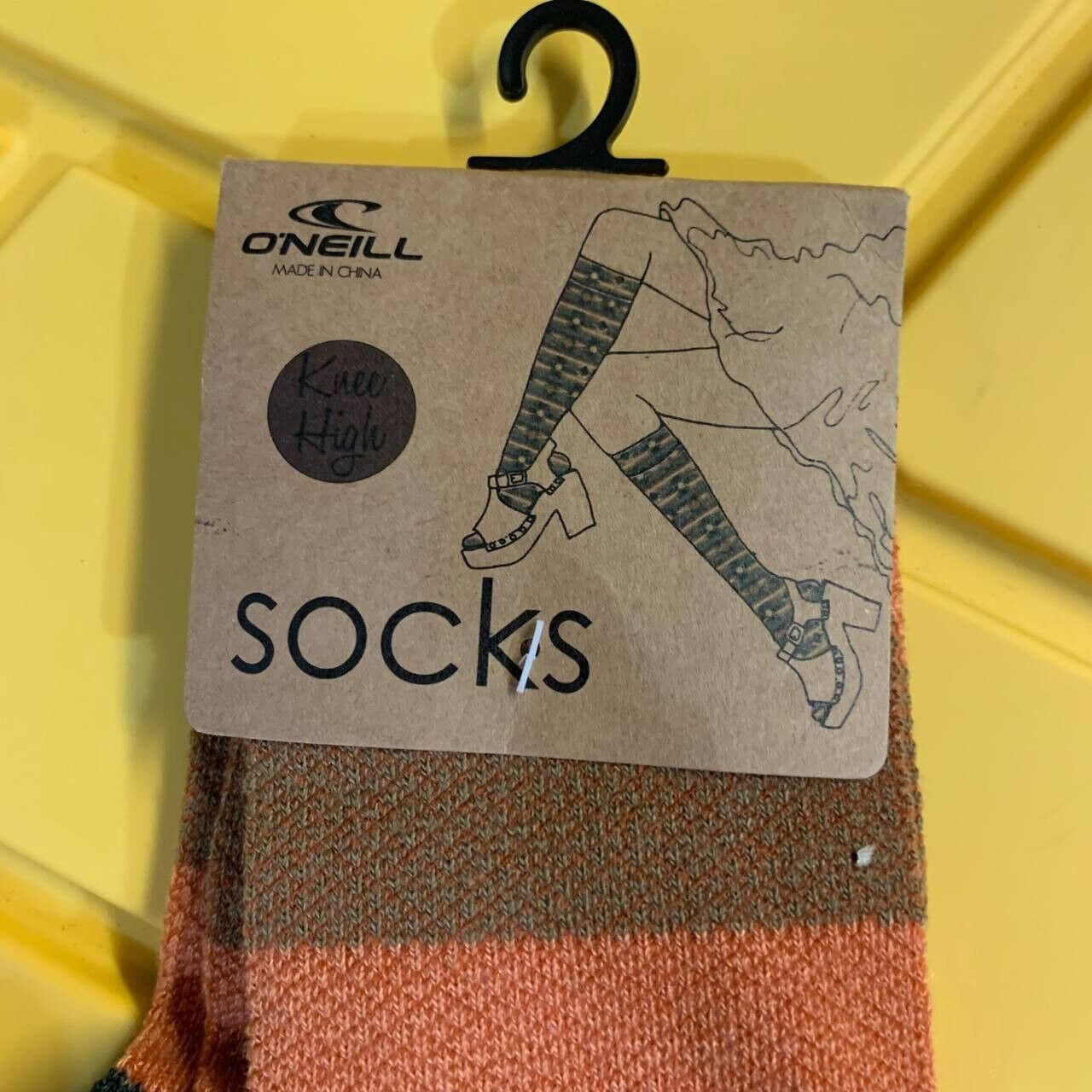 O'Neill O'Neill Socks Knee High 1 Pair Cute Design Stripe Pattern Size ONE SIZE - 3 Thumbnail