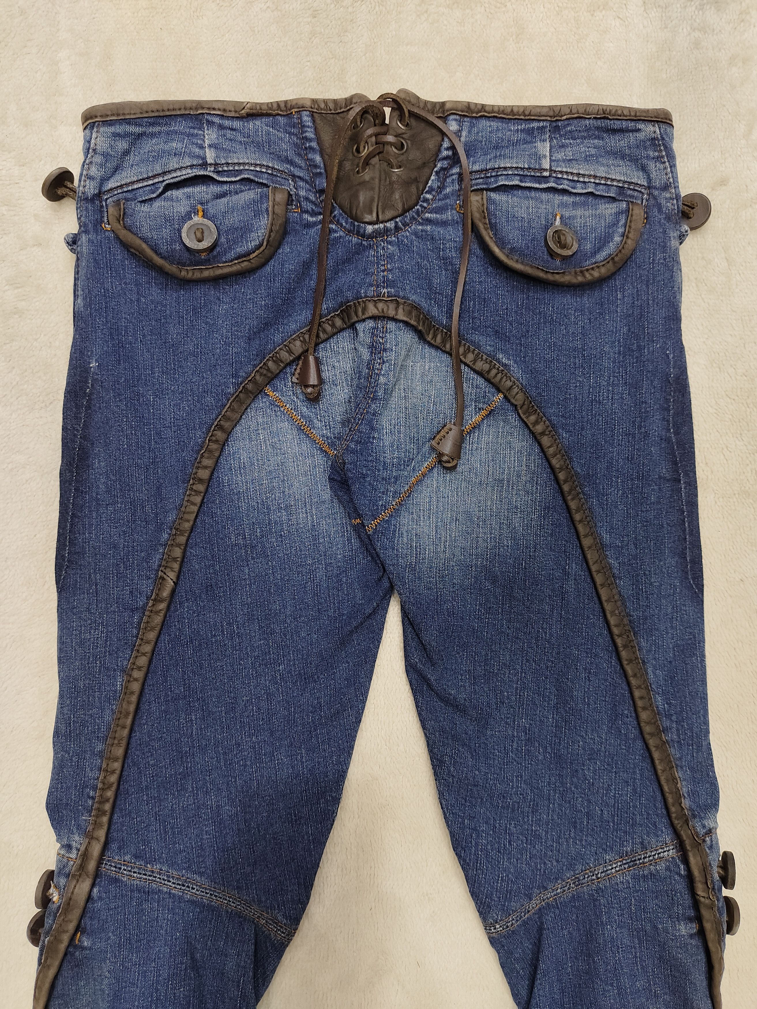 Dsquared2 SICK💥Vtg Dsquared2💥Leather List Capri Jeans Size 30" / US 8 / IT 44 - 7 Thumbnail