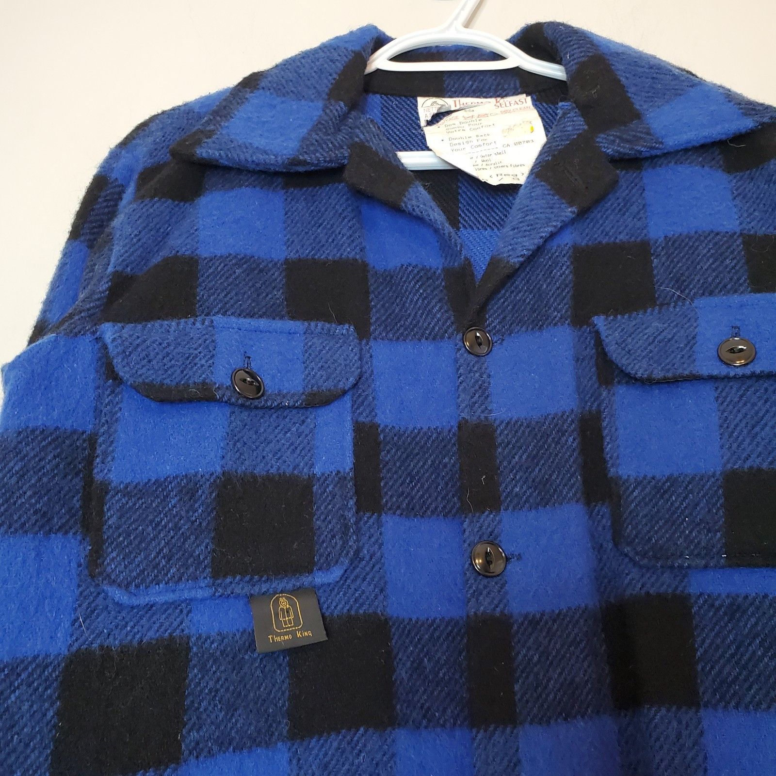 Vintage Vintage 80s Thermo King Wool Plaid Shacket Blue Size S Size US S / EU 44-46 / 1 - 3 Thumbnail
