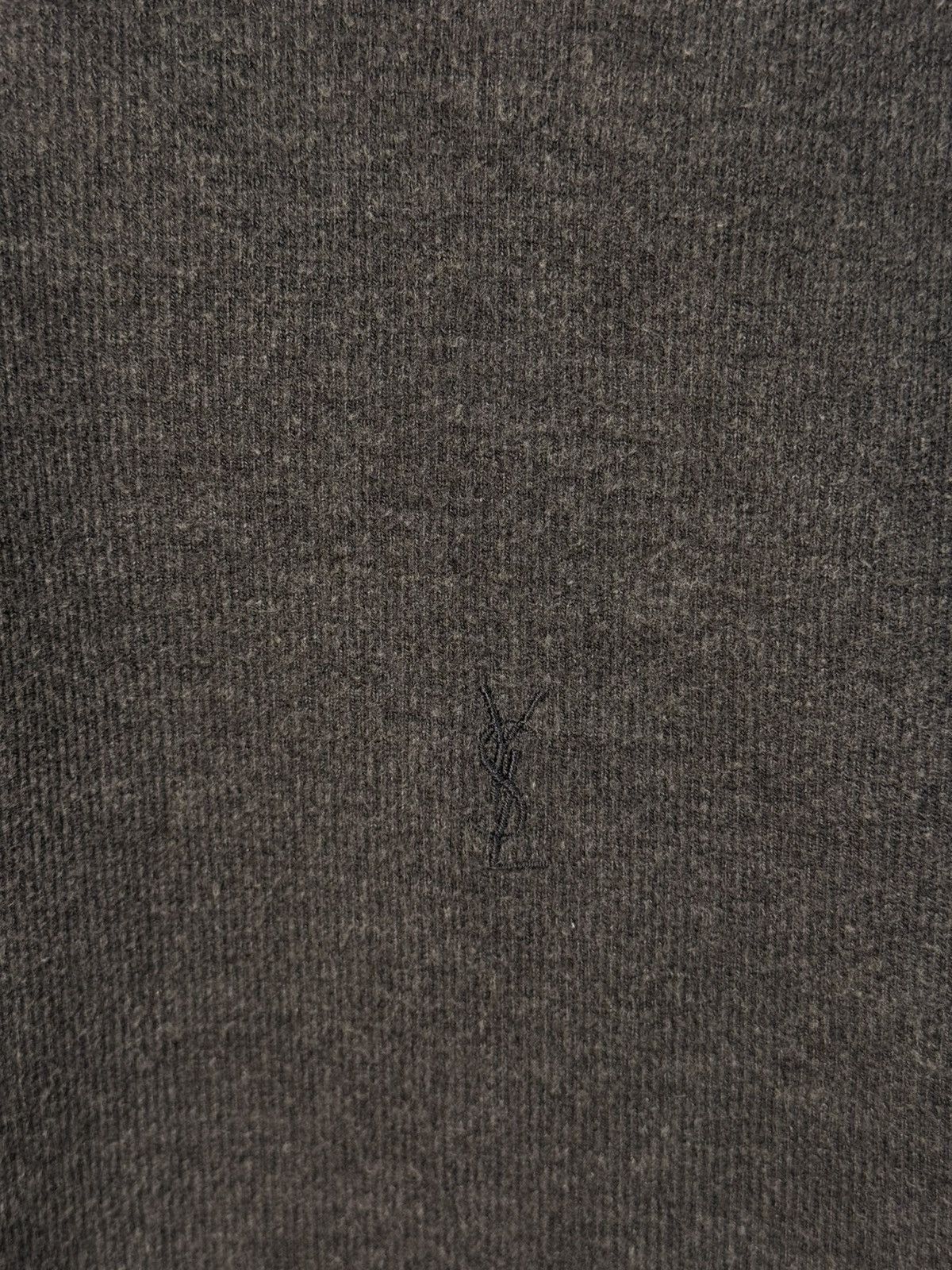 Yves Saint Laurent 90s YSL Sweatshirt 1/4 Quarter Zip Grey Vintage Sweater Size US XL / EU 56 / 4 - 10 Thumbnail