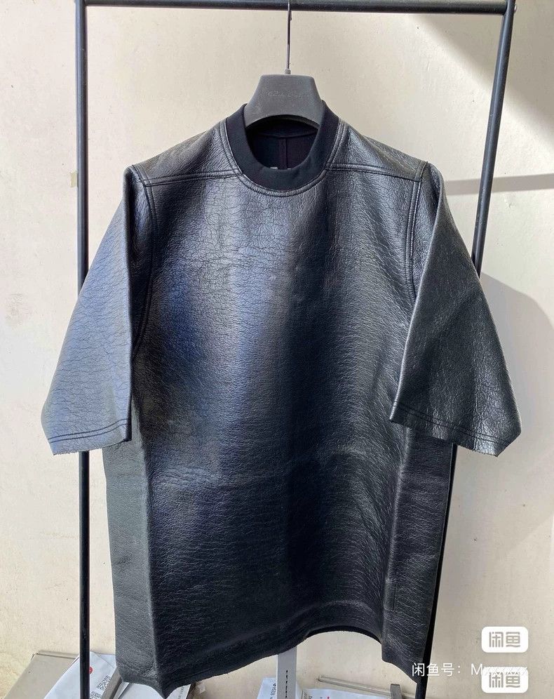 Rick Owens rick owens Short Sleeve Tee in Black Mix Fabric short sleev Size US S / EU 44-46 / 1 - 1 Thumbnail