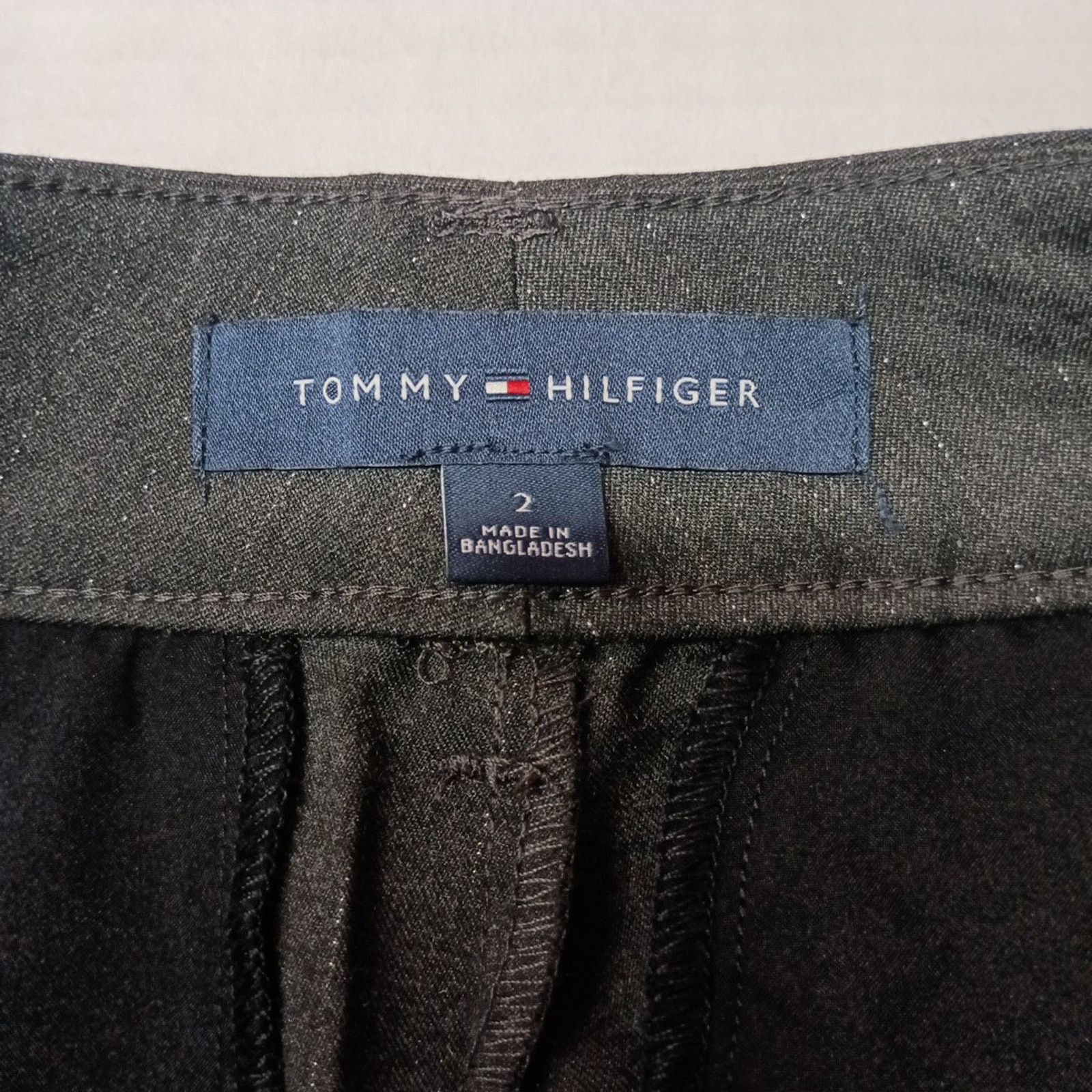 Tommy Hilfiger Tommy Hilfiger Women's Wide-Leg Cargo Pants Size 2 Gray Stri Size 26" / US 2 / IT 38 - 6 Thumbnail
