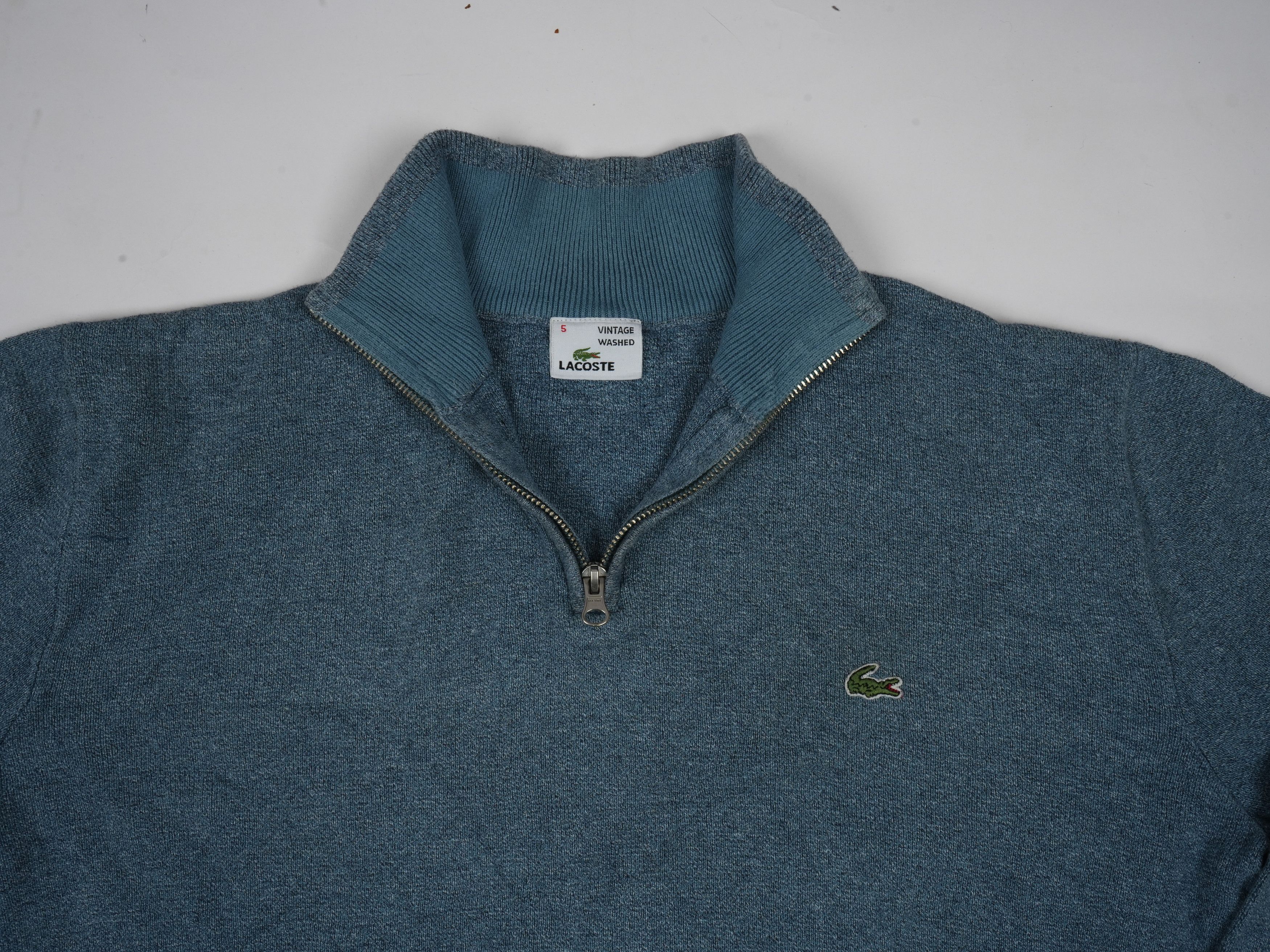 Lacoste Vintage Lacoste Half Zip Sweater Size US L / EU 52-54 / 3 - 3 Thumbnail