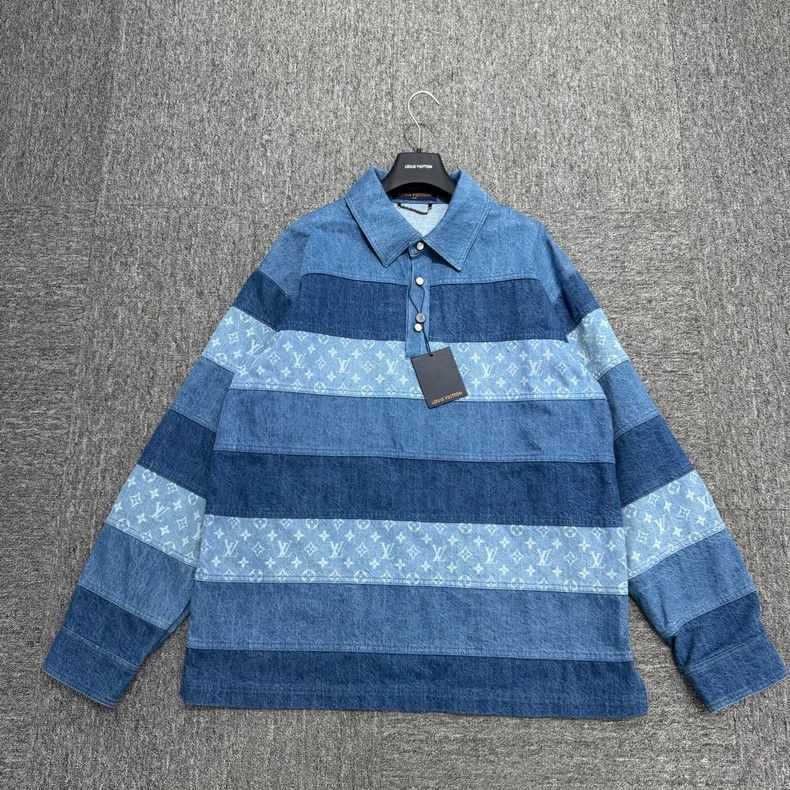 Louis Vuitton louis vuitton FW24 Denim Patchwork Long Sleeve Jacket 2501 Size US XL / EU 56 / 4 - 3 Thumbnail
