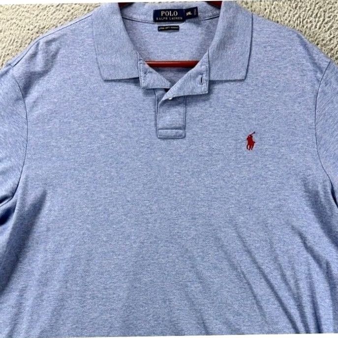 Polo Ralph Lauren Polo Ralph Lauren Polo Shirt 2XL Mens Blue Pima Soft Touch Red Pony Rugby Casual Short Sleeve Shirt Size US XXL / EU 58 / 5 - 2 Thumbnail
