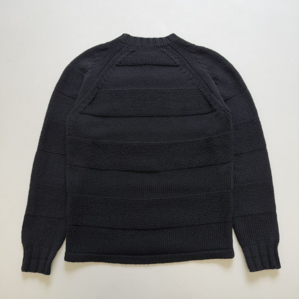 Issey Miyake Black ‘3D Patterned Stripe’ Wool Sweater Size US L / EU 52-54 / 3 - 15 Thumbnail