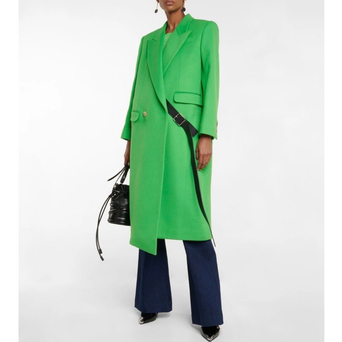 Alexander McQueen Alexander McQueen Lime Green Fitted Wool Coat Made in Italy Size M / US 6-8 / IT 42-44 - 4 Thumbnail