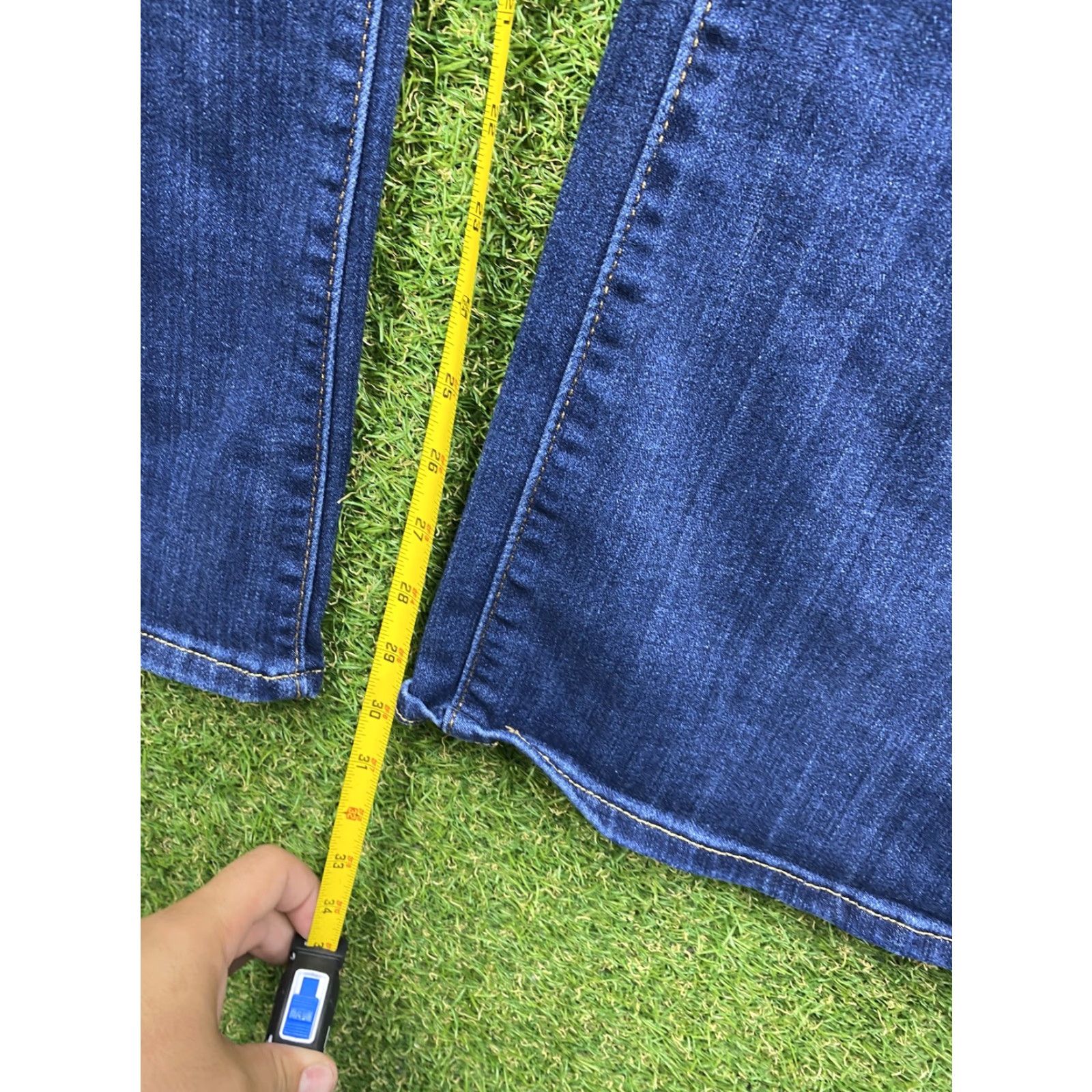 Levi's Levis Jeans 726 Flare Womens 24W Blue Denim Stretch High Rise Waterless Size 42" / US 20 - 5 Thumbnail