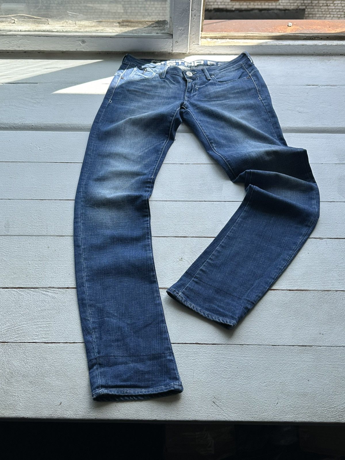G-Star 🚨VNTG G STAR RAW BLUE FADED RARE AVANT GARDE JEANS Y2K Size 30" / US 8 / IT 44 - 1 Thumbnail