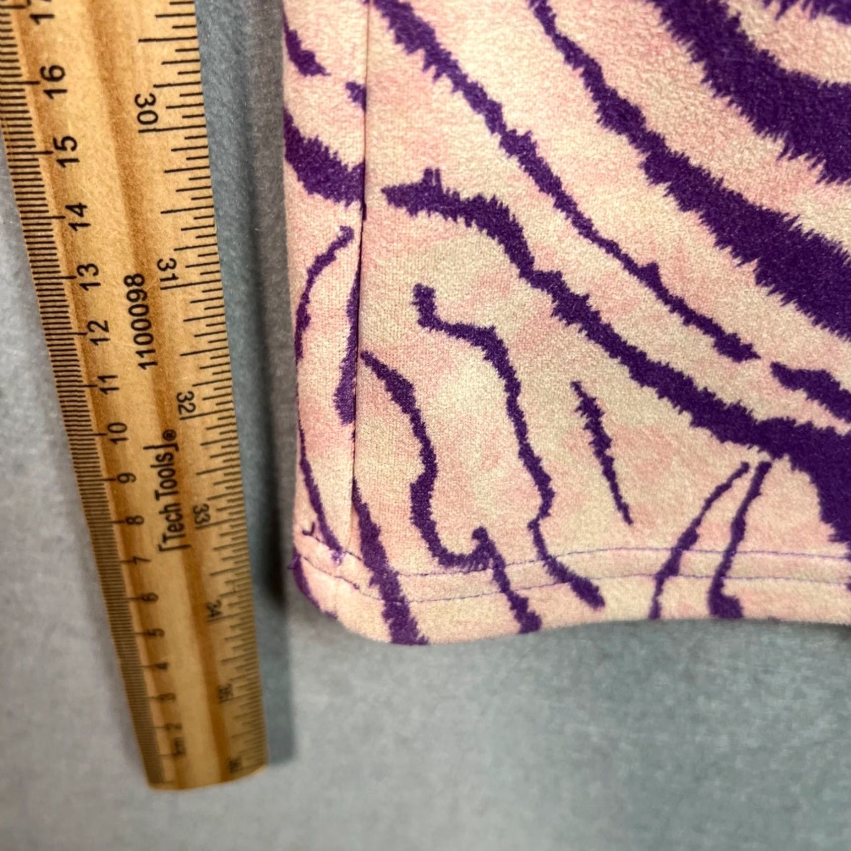 I.AM.GIA Zebra Print Pants Womens Medium Purple Beige Straight Leg