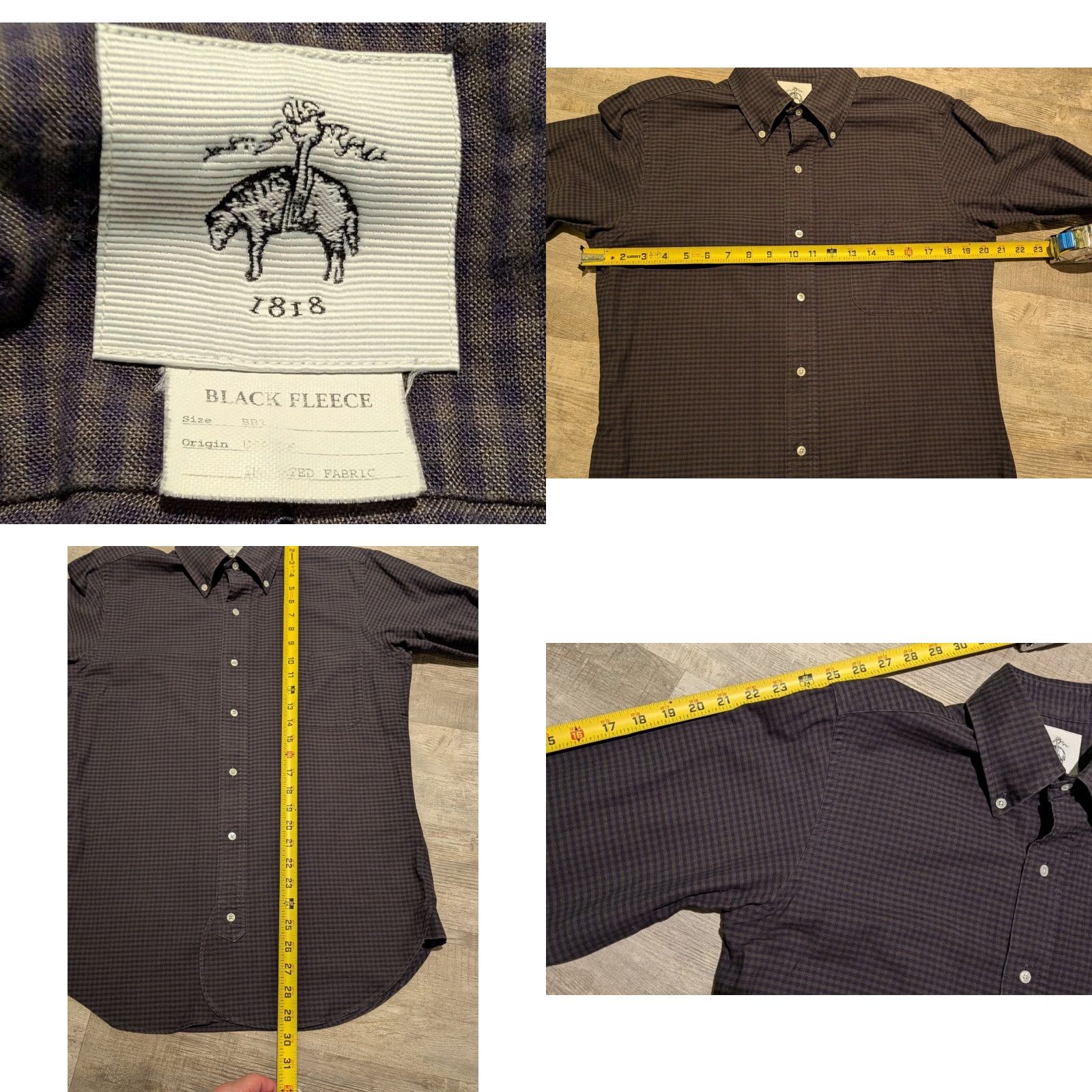 Brooks Brothers VINTAGE Brooks Brothers Black Fleece Thom Browne Cotton Gingham Shirt BB1 Small USA Boy or Mens? Size US S / EU 44-46 / 1 - 8 Thumbnail