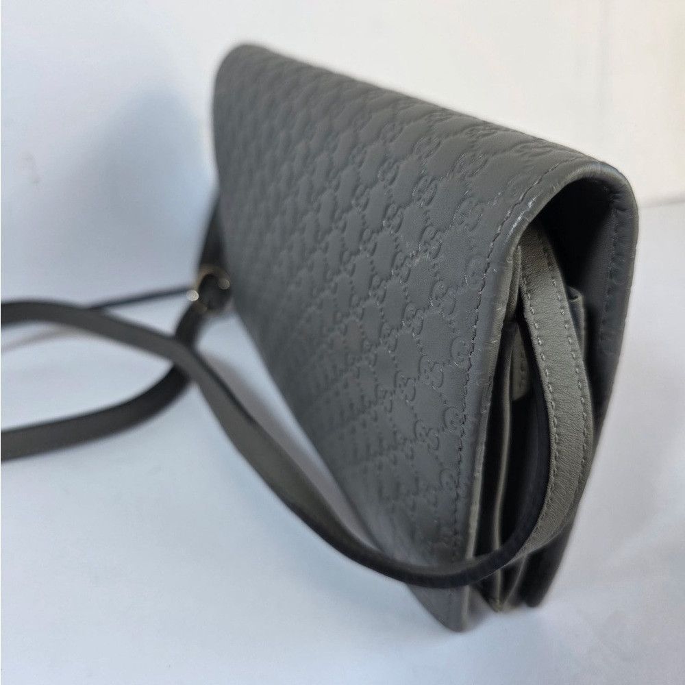 Gucci Gucci Wallet Crossbody Micro GG Grey Size ONE SIZE - 3 Thumbnail